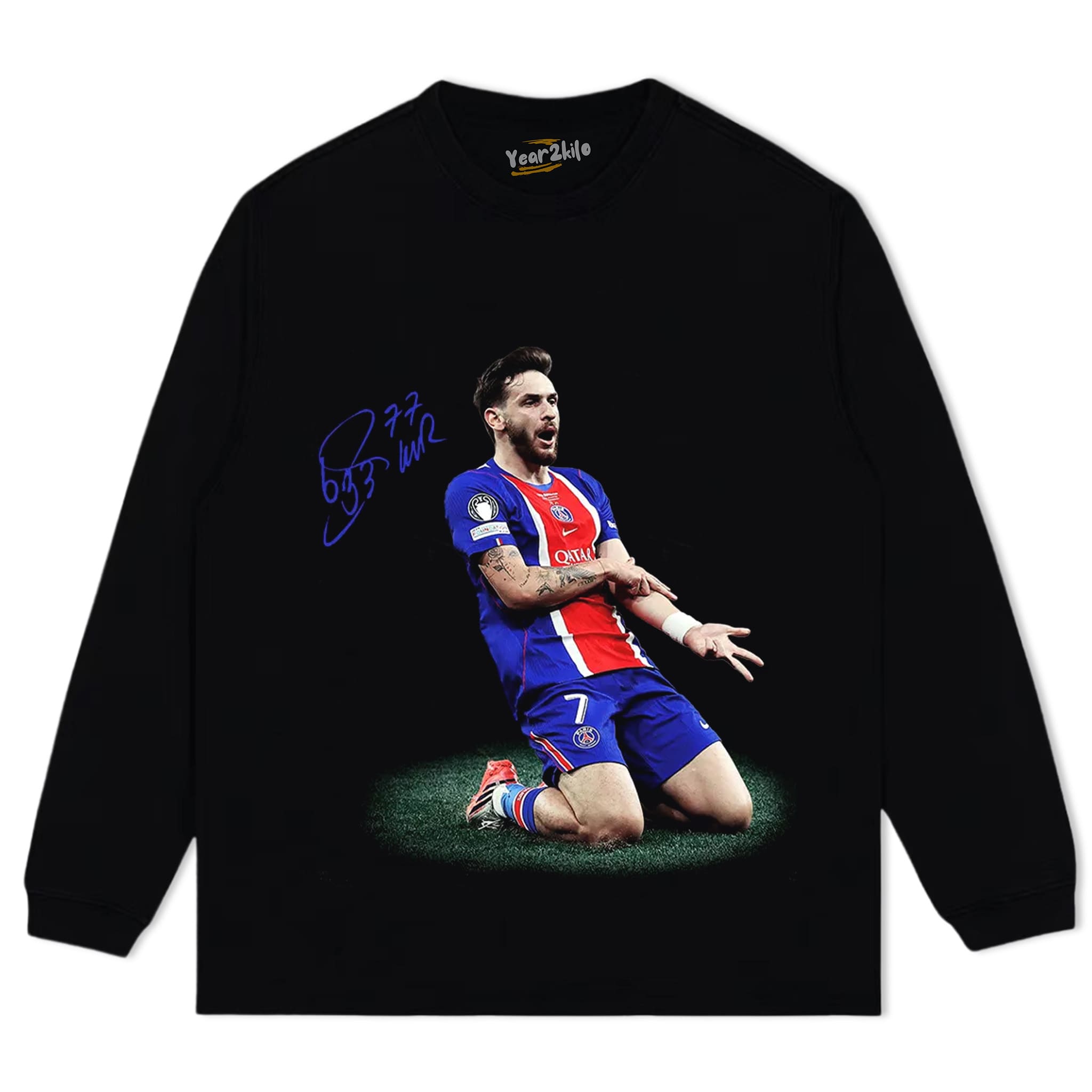 PSG CHAMPION KHVICHA KVARATSKHELIA V1 TANK TOP & TEE & LONG SLEEVE & LAYERED LS & HOODIE