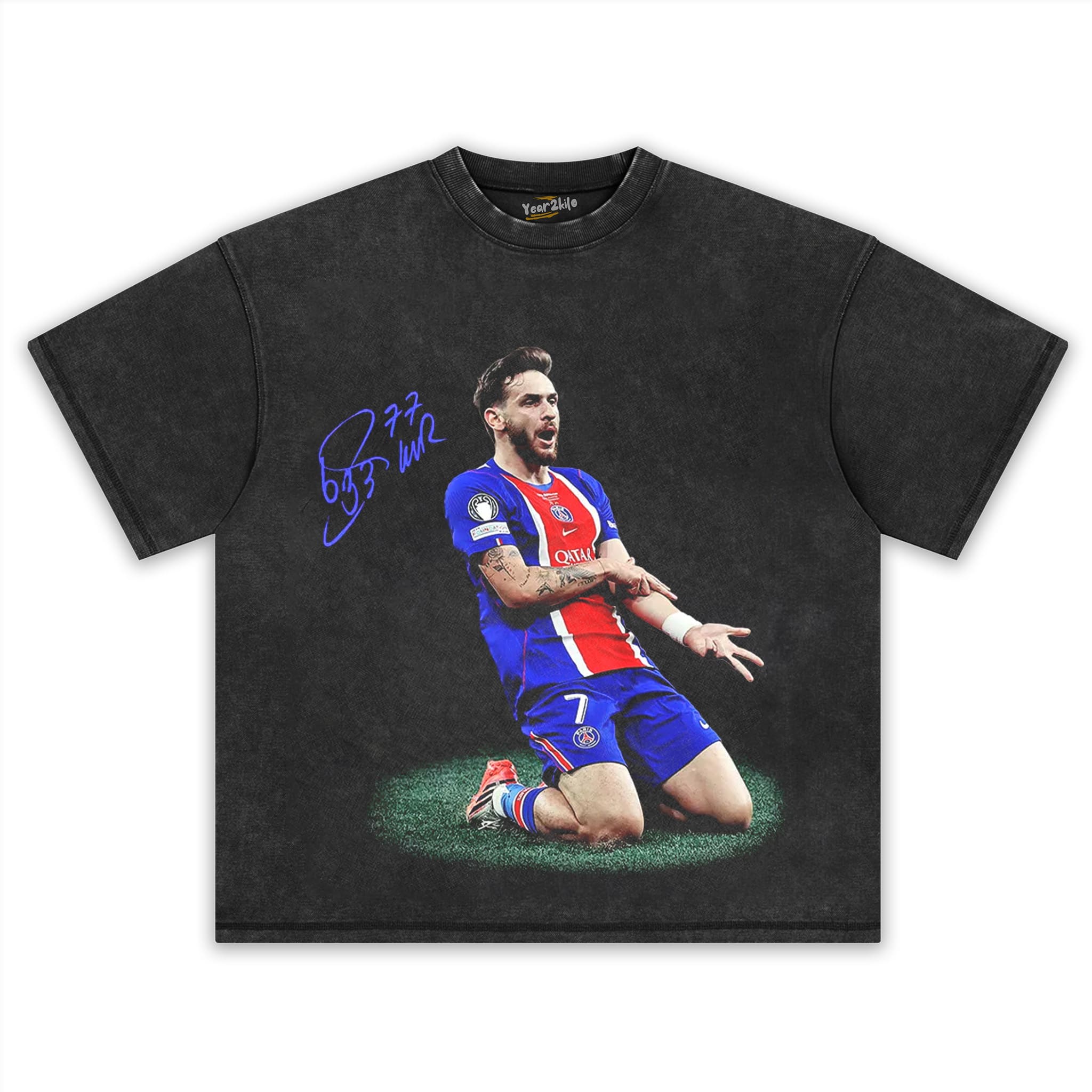 PSG CHAMPION KHVICHA KVARATSKHELIA V1 TANK TOP & TEE & LONG SLEEVE & LAYERED LS & HOODIE