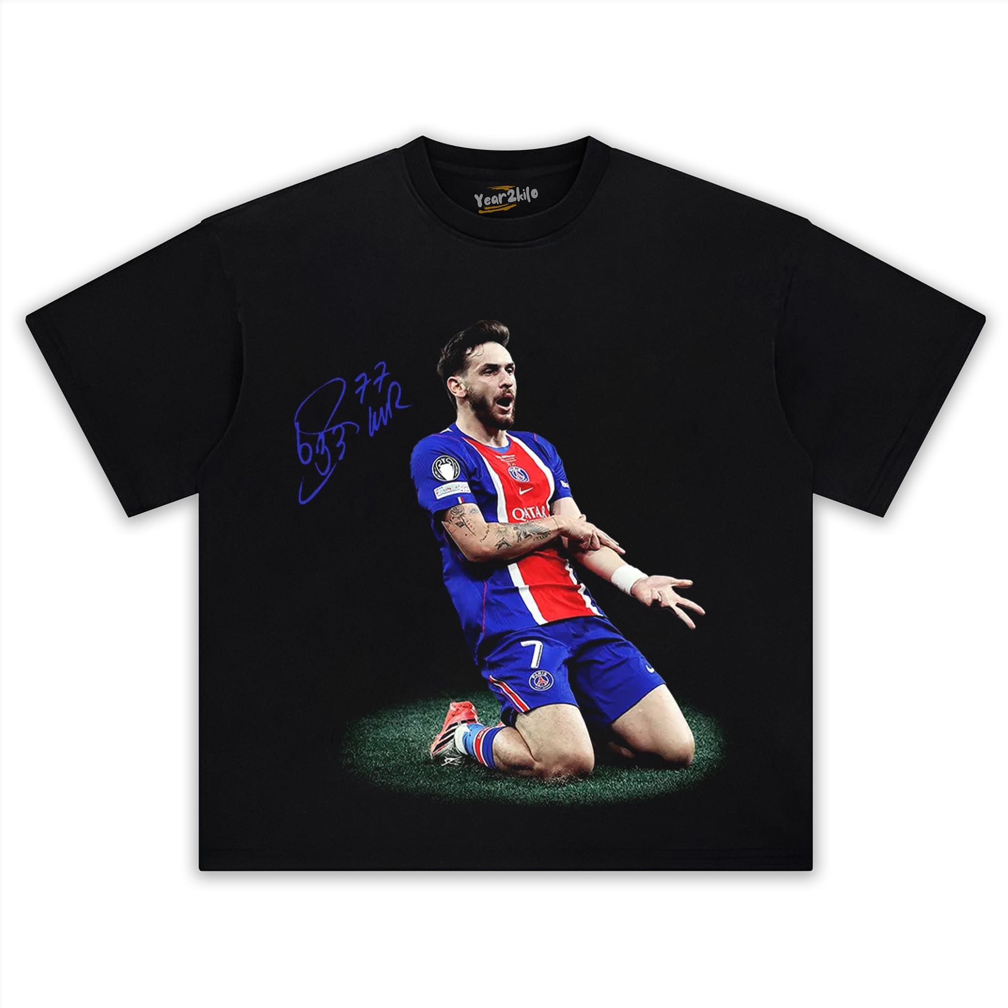 PSG CHAMPION KHVICHA KVARATSKHELIA V1 TANK TOP & TEE & LONG SLEEVE & LAYERED LS & HOODIE