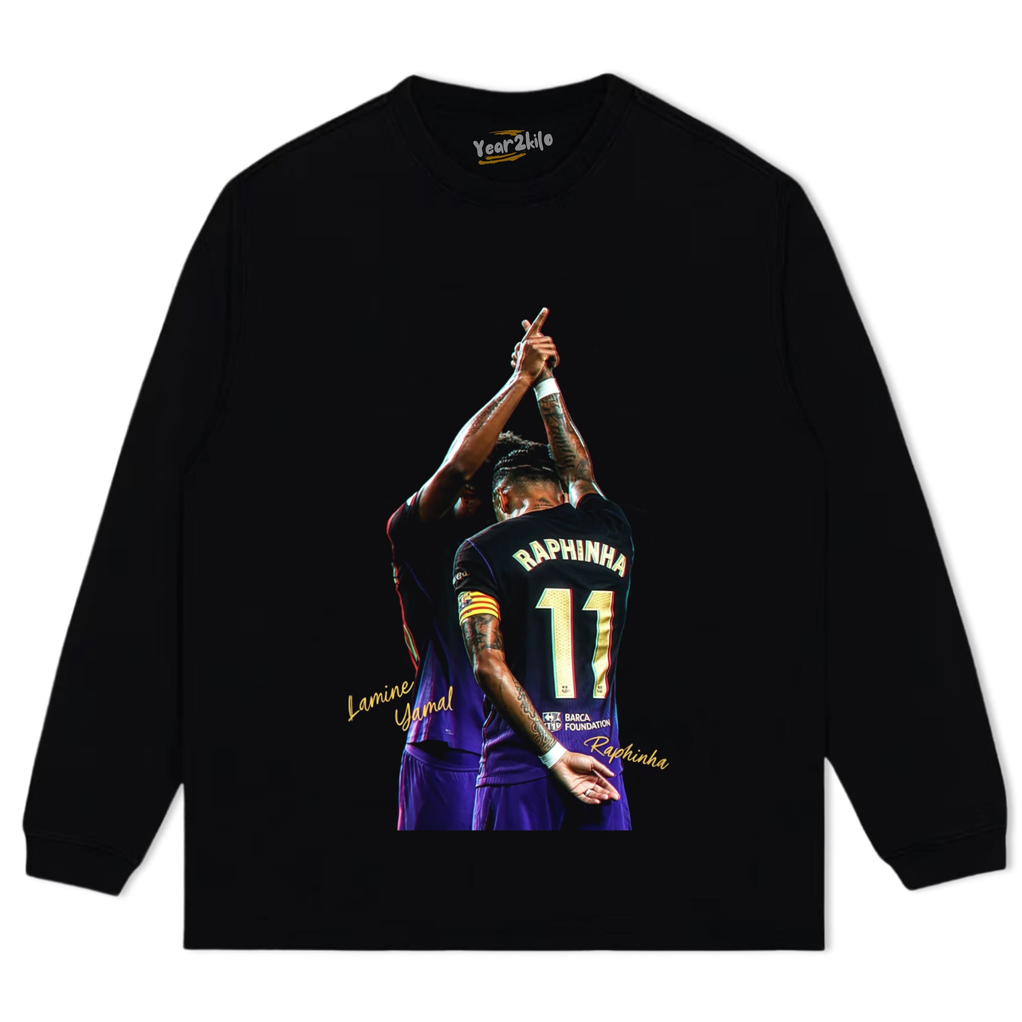 RAPHINHA AND LAMINE YAMAL FC BARCELONA 2026 TANK TOP & TEE & LONG SLEEVE & LAYERED LS & HOODIE