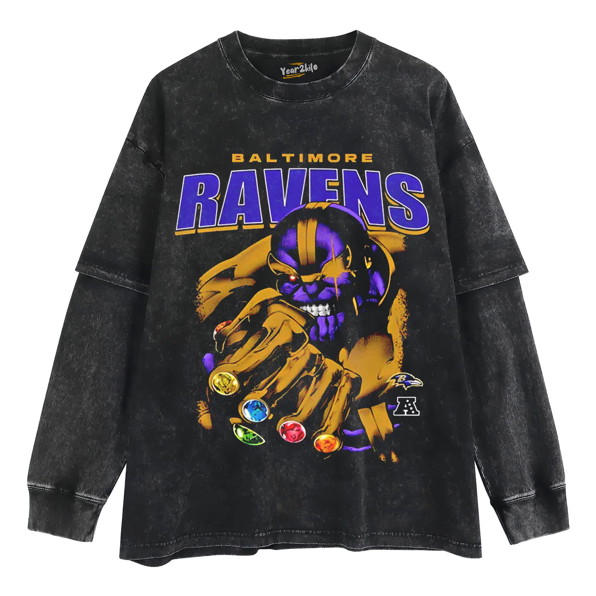 RAVENS X THANOS TANK TOP & TEE & LONG SLEEVE & LAYERED LS & HOODIE