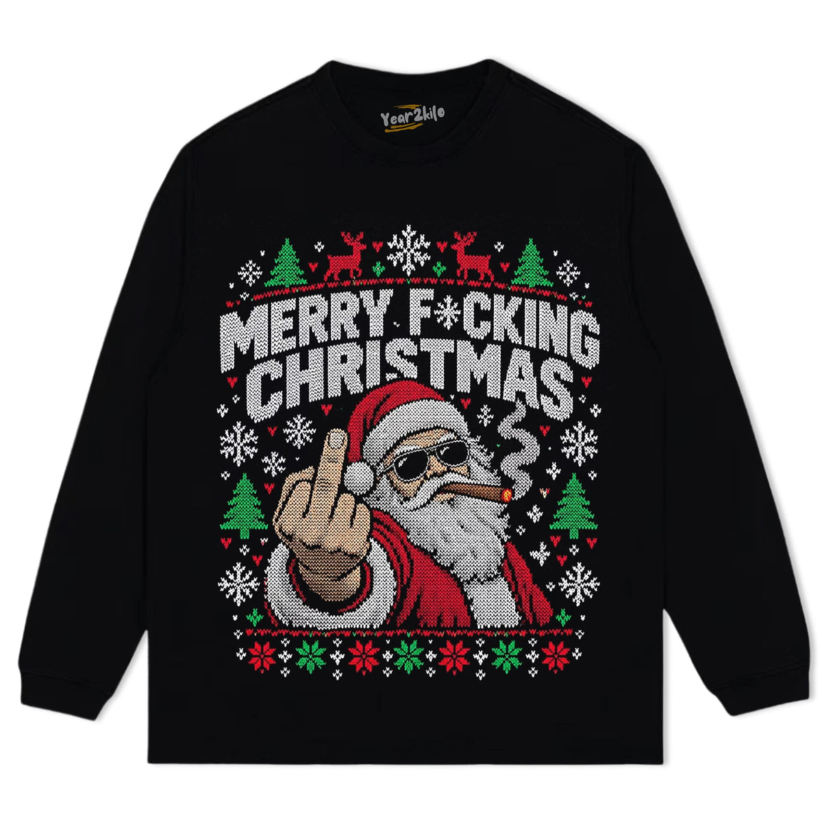 REBEL SANTA TANK TOP & TEE & LONG SLEEVE & LAYERED LS & HOODIE