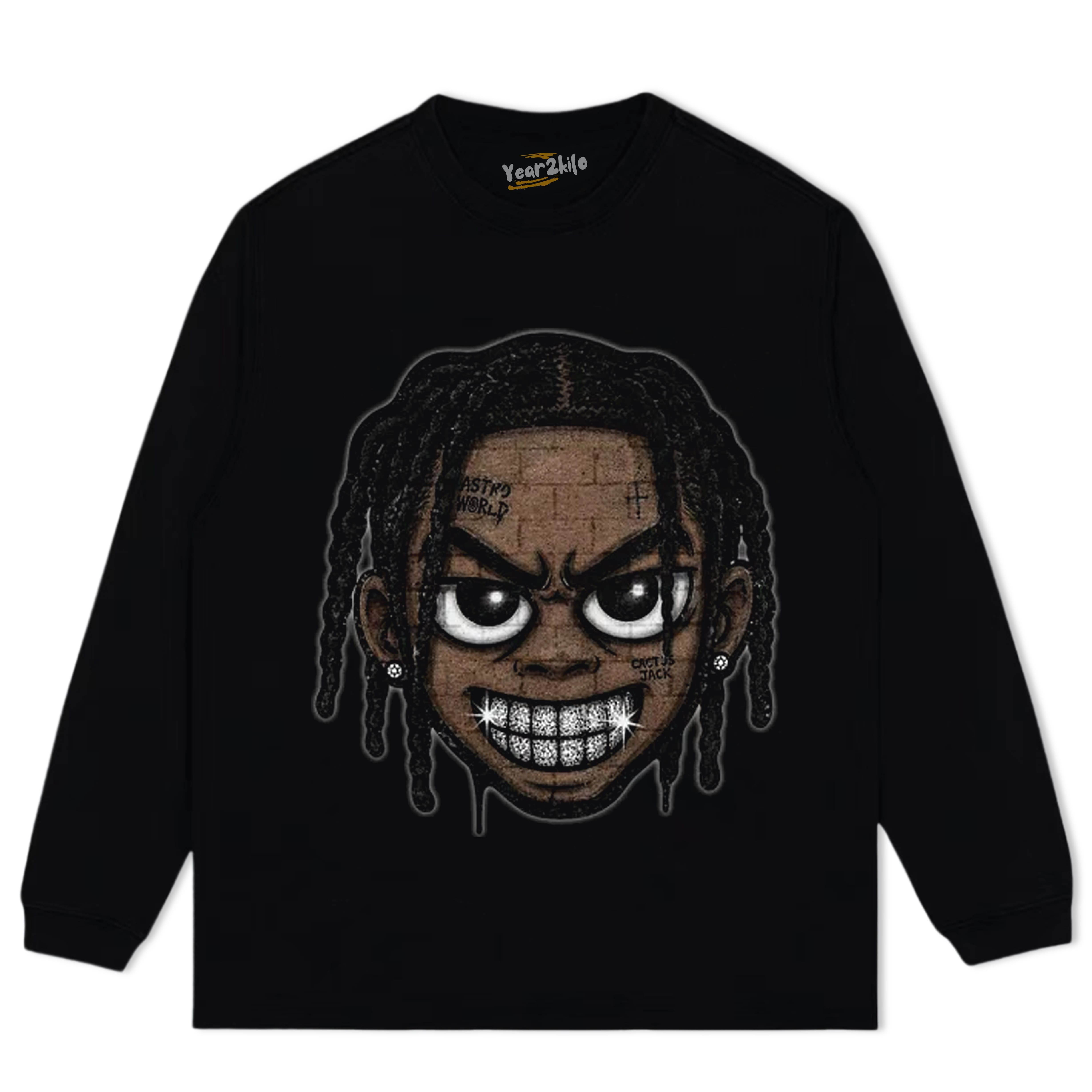 RETRO STREET STYLE TRAVIS SCOTT TANK TOP & TEE & LONG SLEEVE & LAYERED LS & HOODIE
