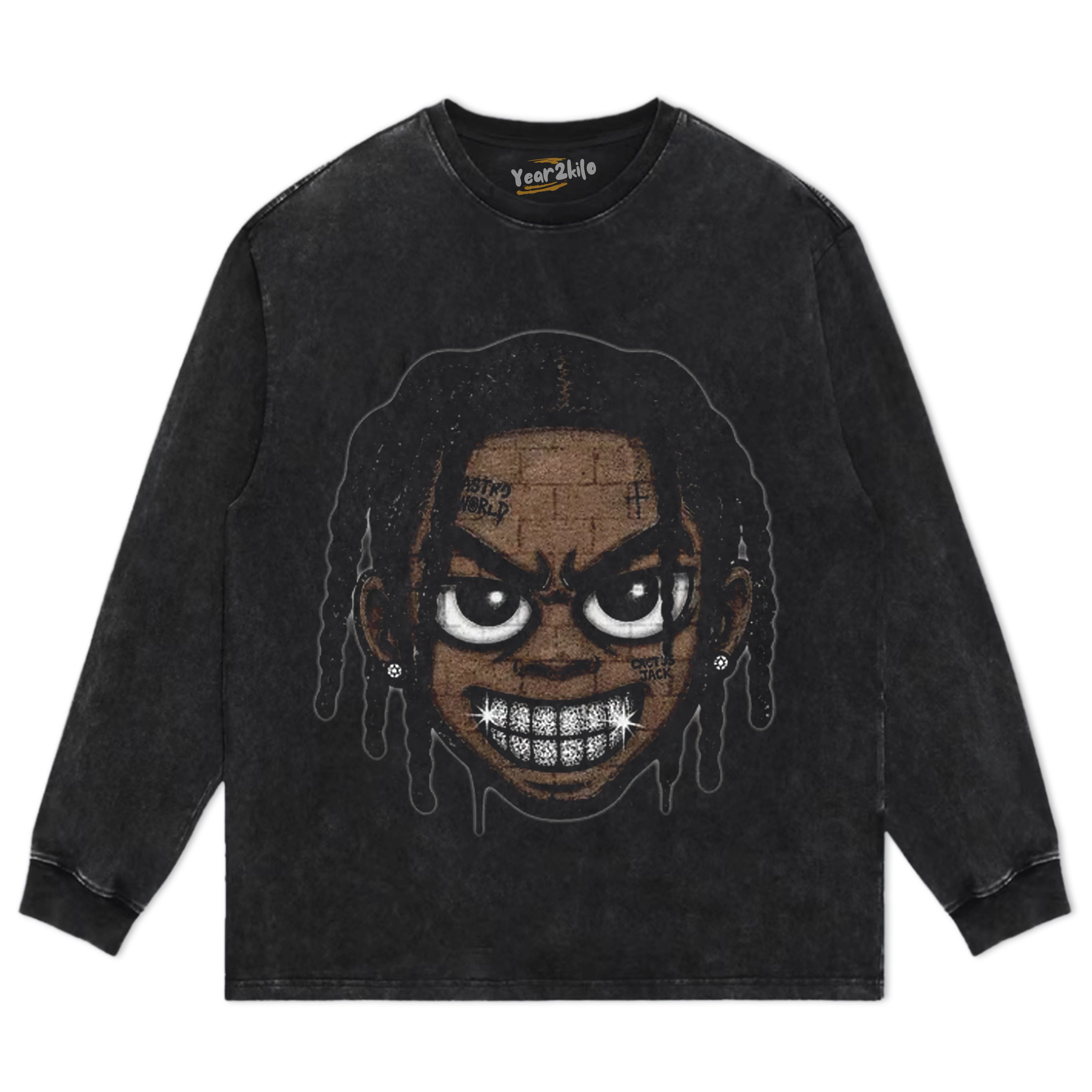 RETRO STREET STYLE TRAVIS SCOTT TANK TOP & TEE & LONG SLEEVE & LAYERED LS & HOODIE