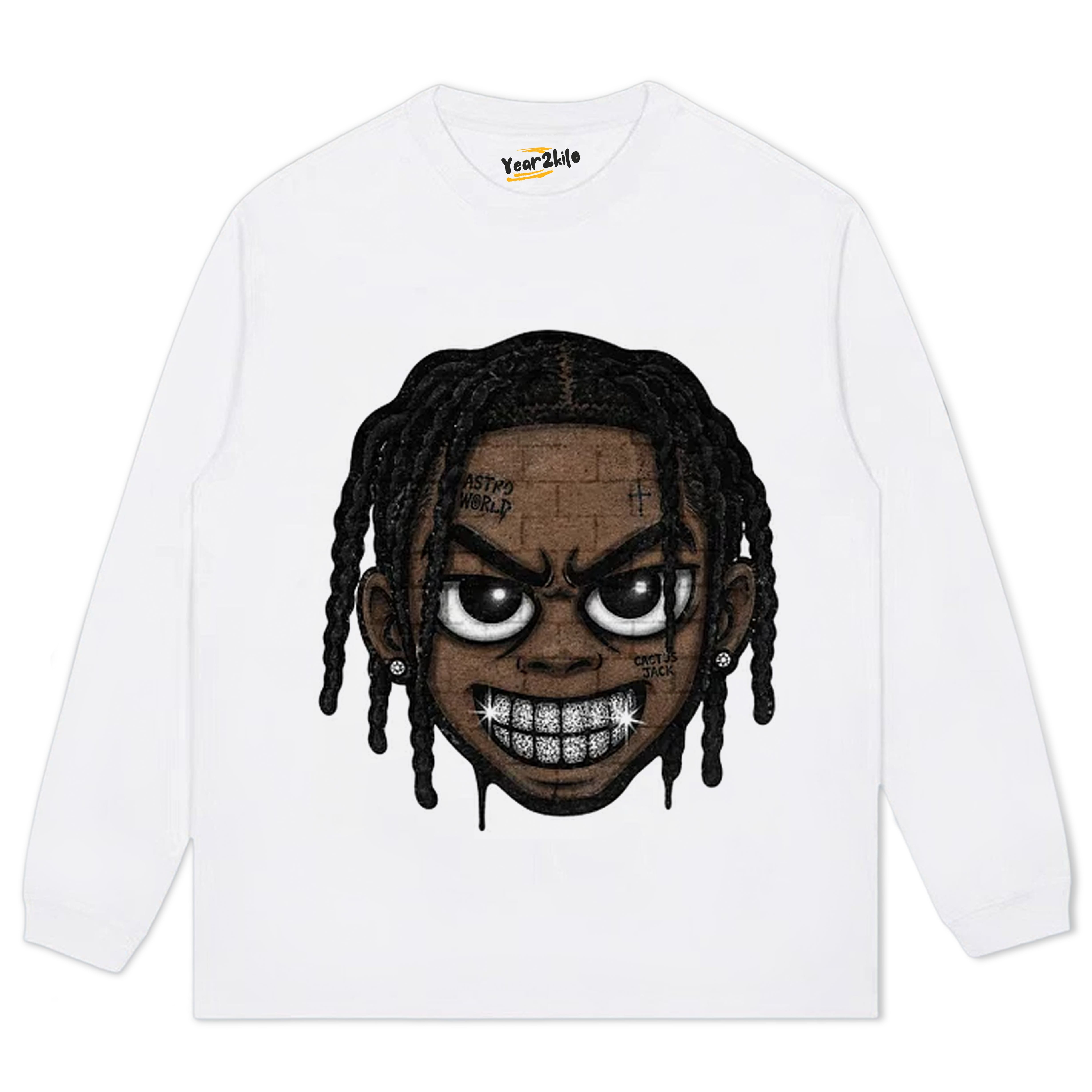 RETRO STREET STYLE TRAVIS SCOTT TANK TOP & TEE & LONG SLEEVE & LAYERED LS & HOODIE