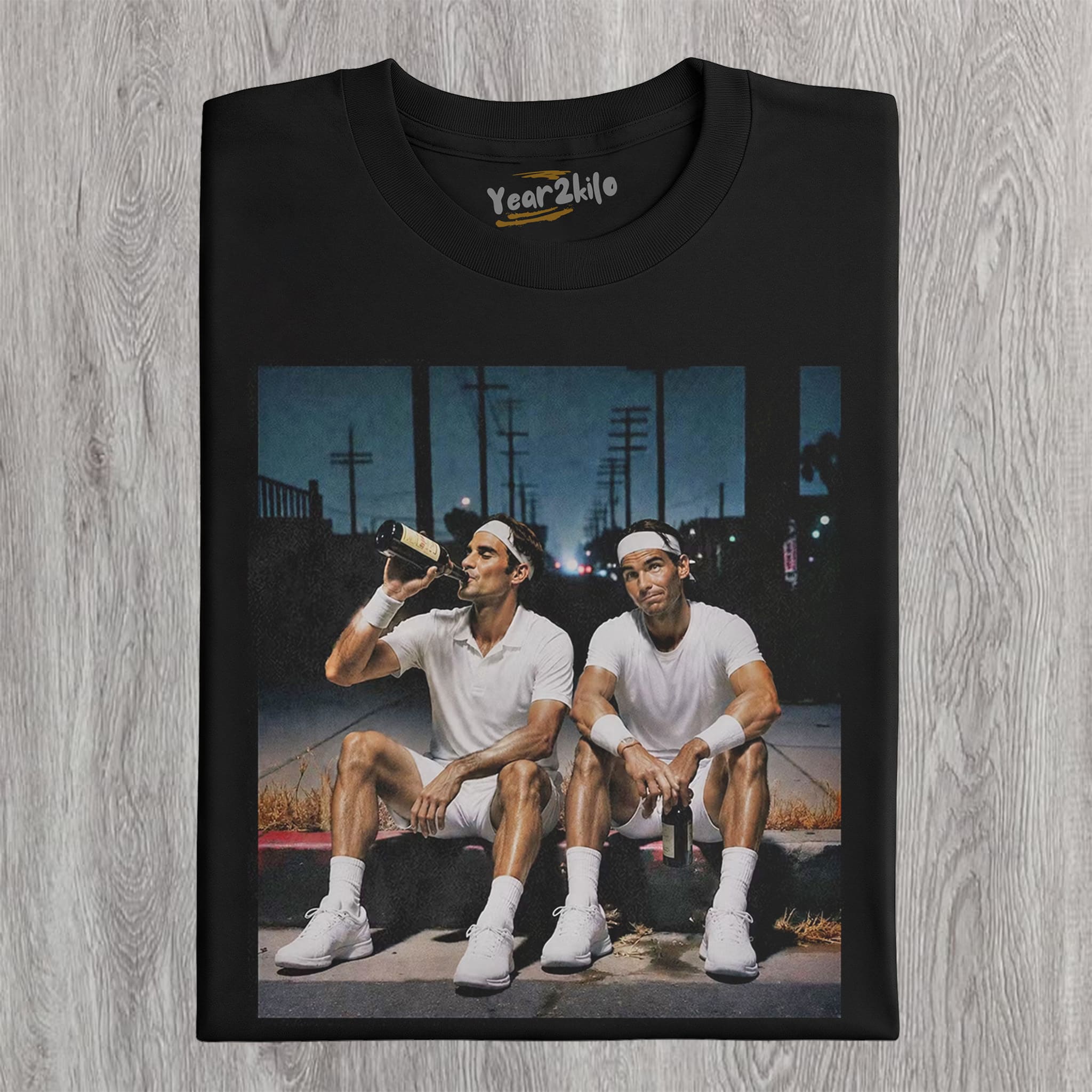 ROGER FEDERER & RAFAEL NADAL TENNIS LEGEND GRAPHIC TANK TOP & TEE & LONG SLEEVE & LAYERED LS & HOODIE