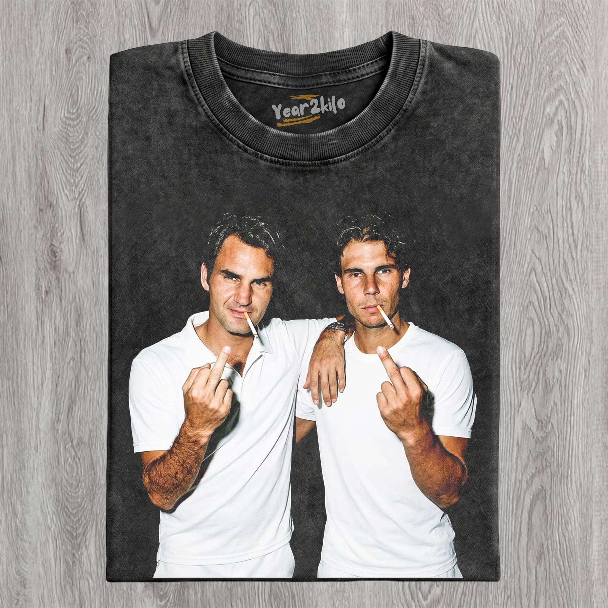 ROGER FEDERER & RAFAEL NADAL TENNIS LEGEND GRAPHIC V4 TANK TOP & TEE & LONG SLEEVE & LAYERED LS & HOODIE