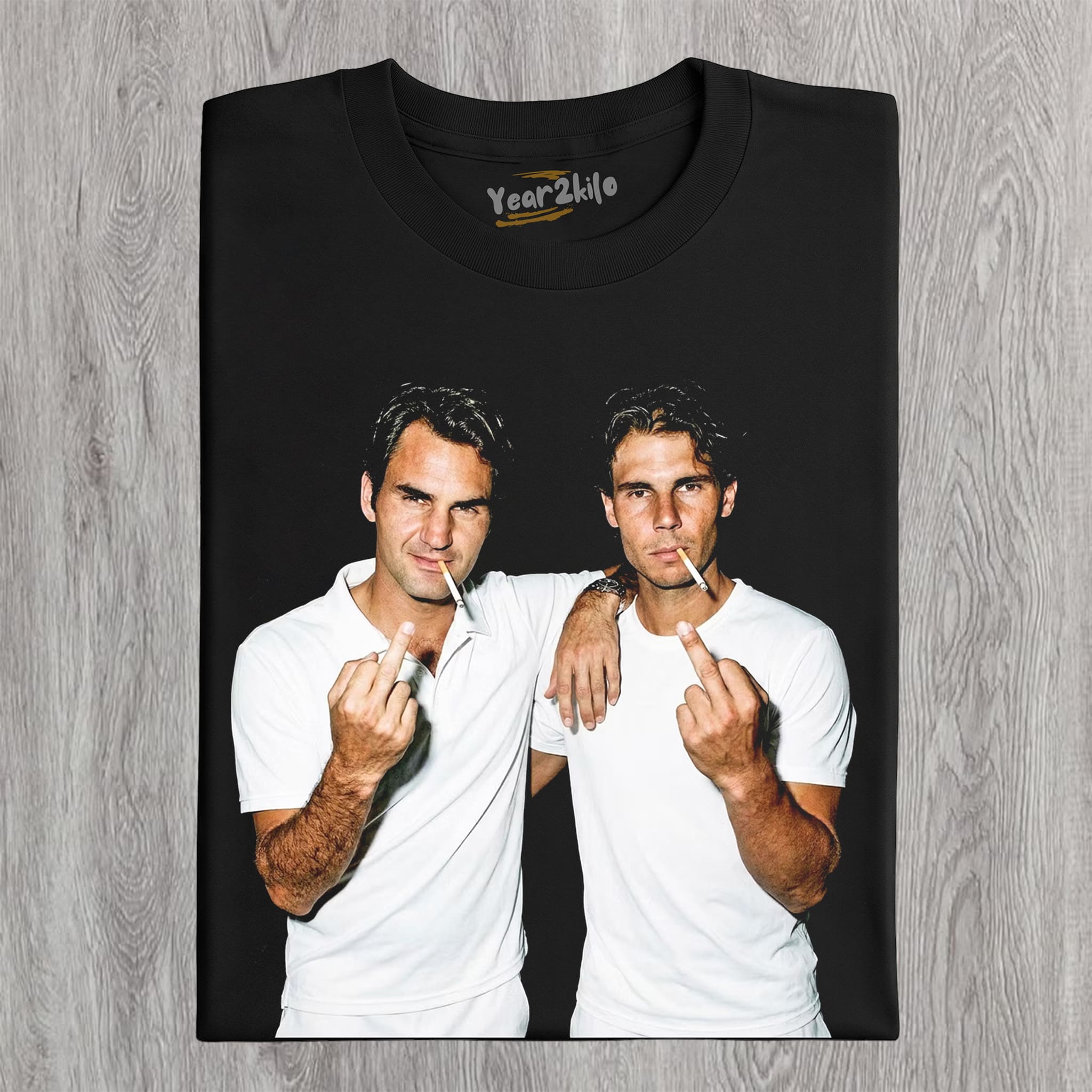 ROGER FEDERER & RAFAEL NADAL TENNIS LEGEND GRAPHIC V4 TANK TOP & TEE & LONG SLEEVE & LAYERED LS & HOODIE