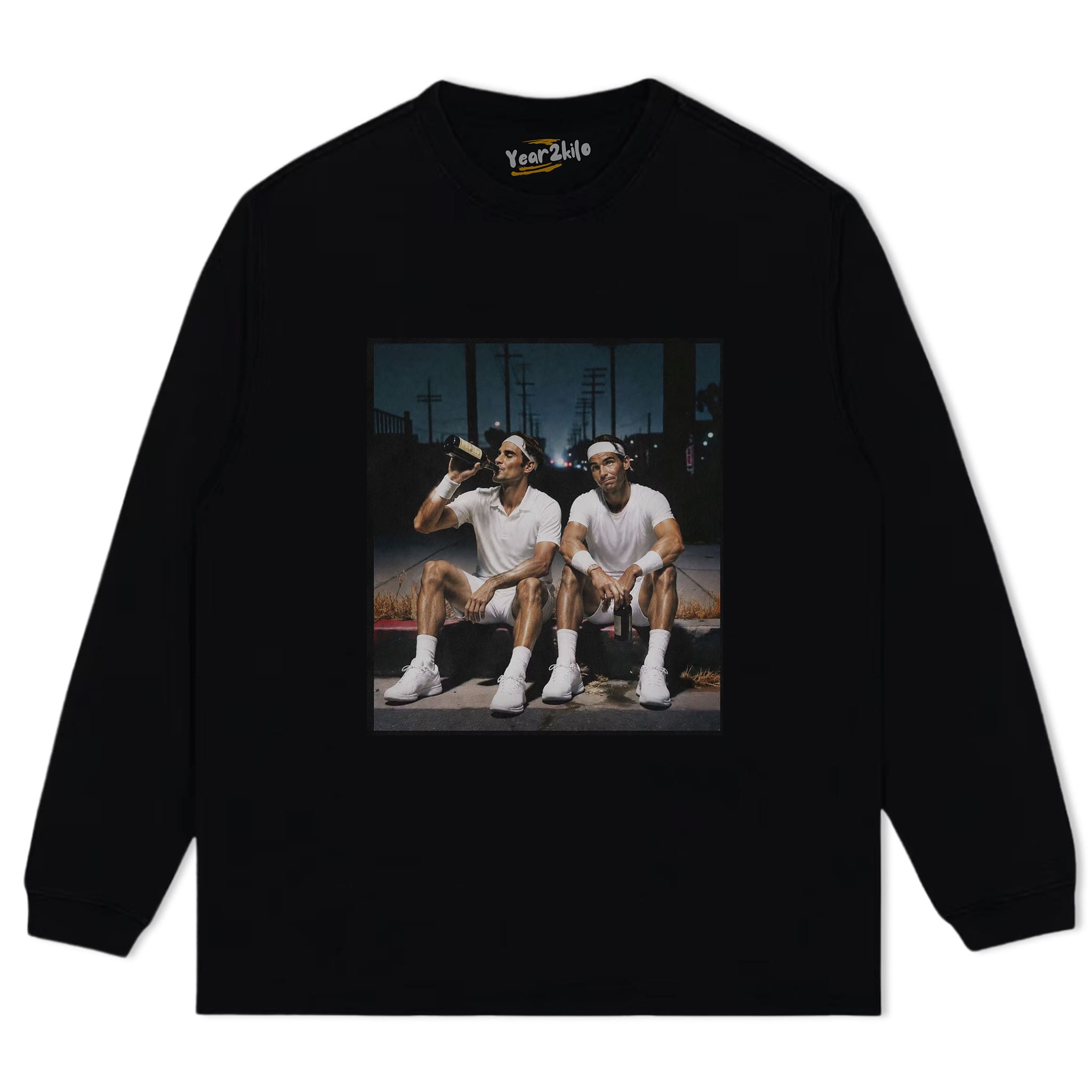 ROGER FEDERER & RAFAEL NADAL TENNIS LEGEND GRAPHIC TANK TOP & TEE & LONG SLEEVE & LAYERED LS & HOODIE
