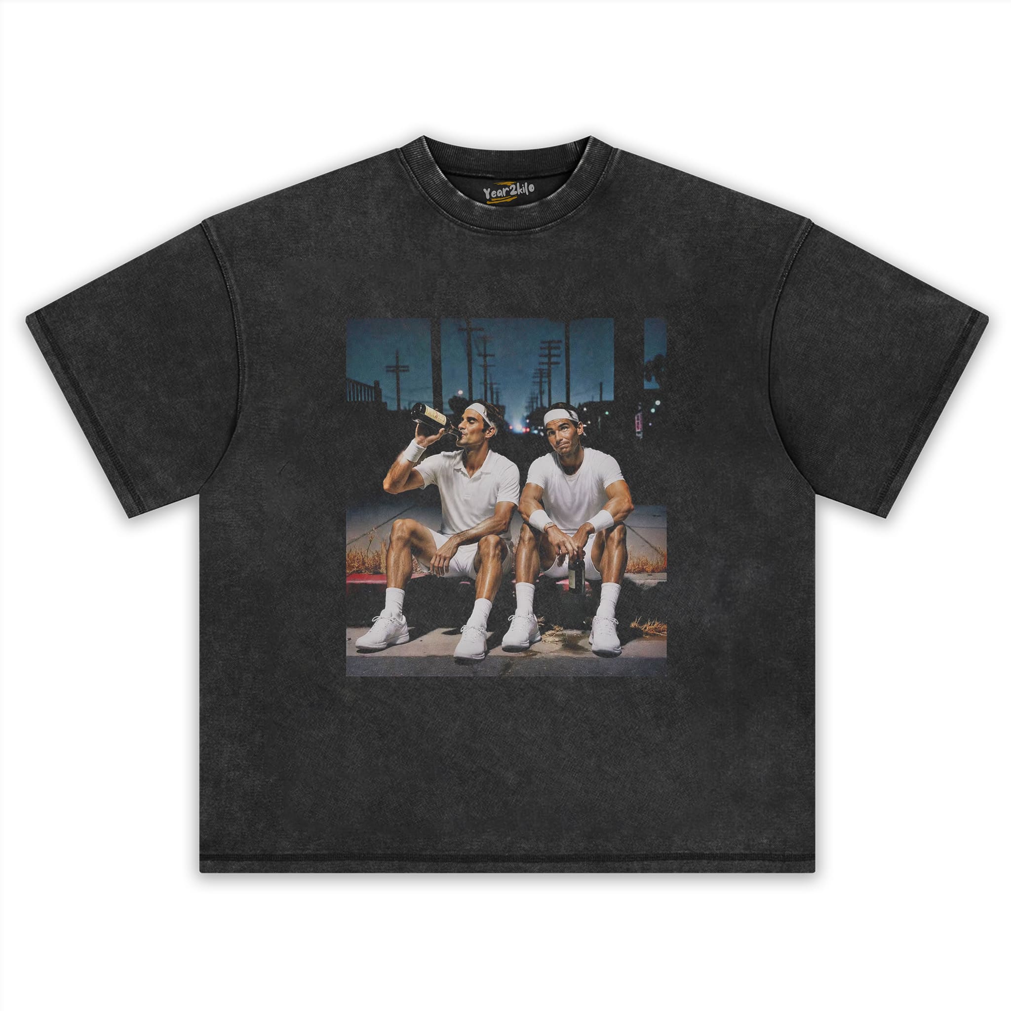 ROGER FEDERER & RAFAEL NADAL TENNIS LEGEND GRAPHIC TANK TOP & TEE & LONG SLEEVE & LAYERED LS & HOODIE