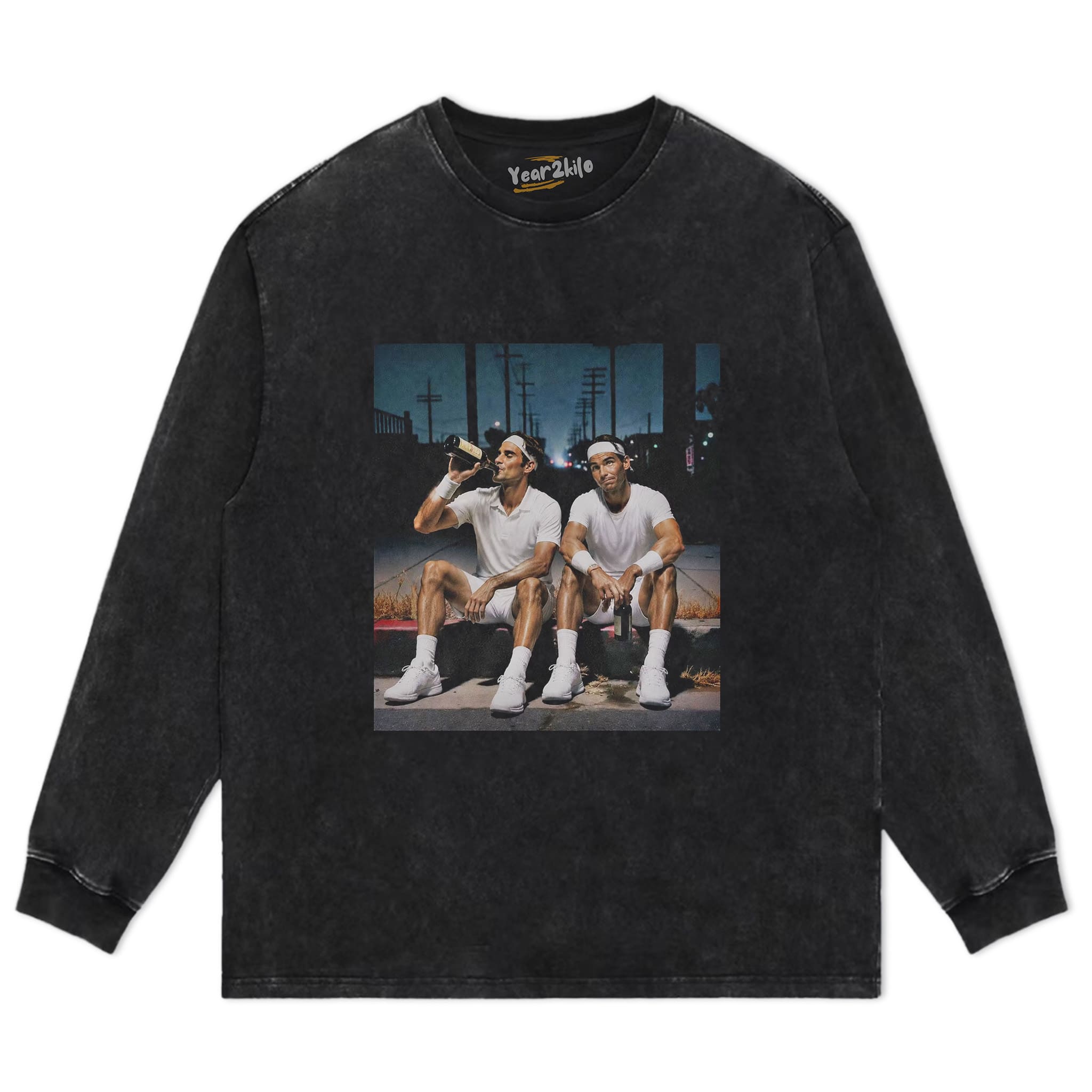 ROGER FEDERER & RAFAEL NADAL TENNIS LEGEND GRAPHIC TANK TOP & TEE & LONG SLEEVE & LAYERED LS & HOODIE