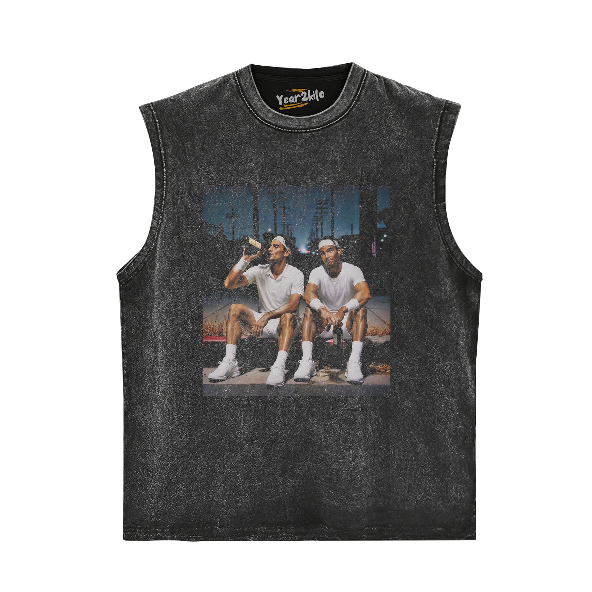 ROGER FEDERER & RAFAEL NADAL TENNIS LEGEND GRAPHIC TANK TOP & TEE & LONG SLEEVE & LAYERED LS & HOODIE