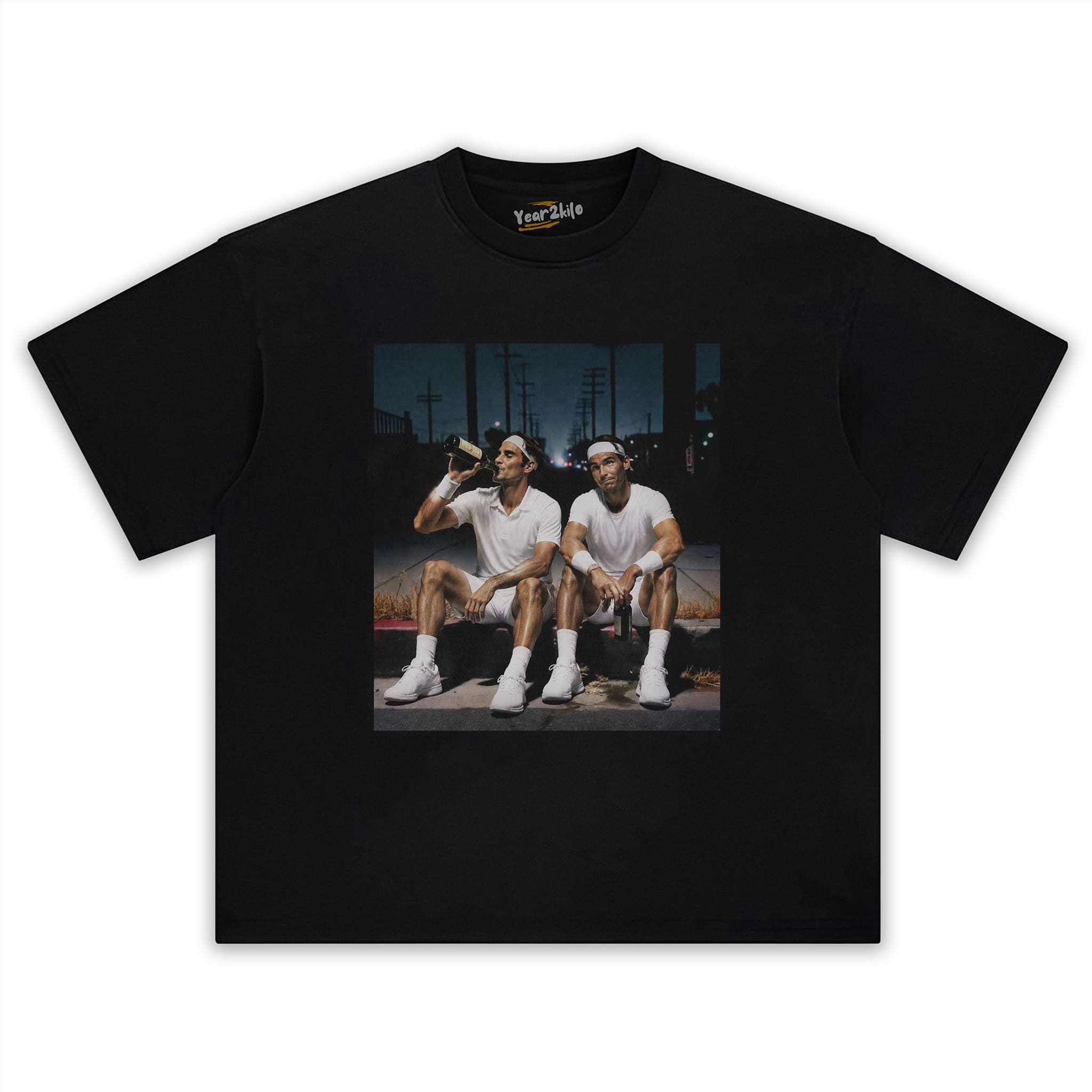 ROGER FEDERER & RAFAEL NADAL TENNIS LEGEND GRAPHIC TANK TOP & TEE & LONG SLEEVE & LAYERED LS & HOODIE