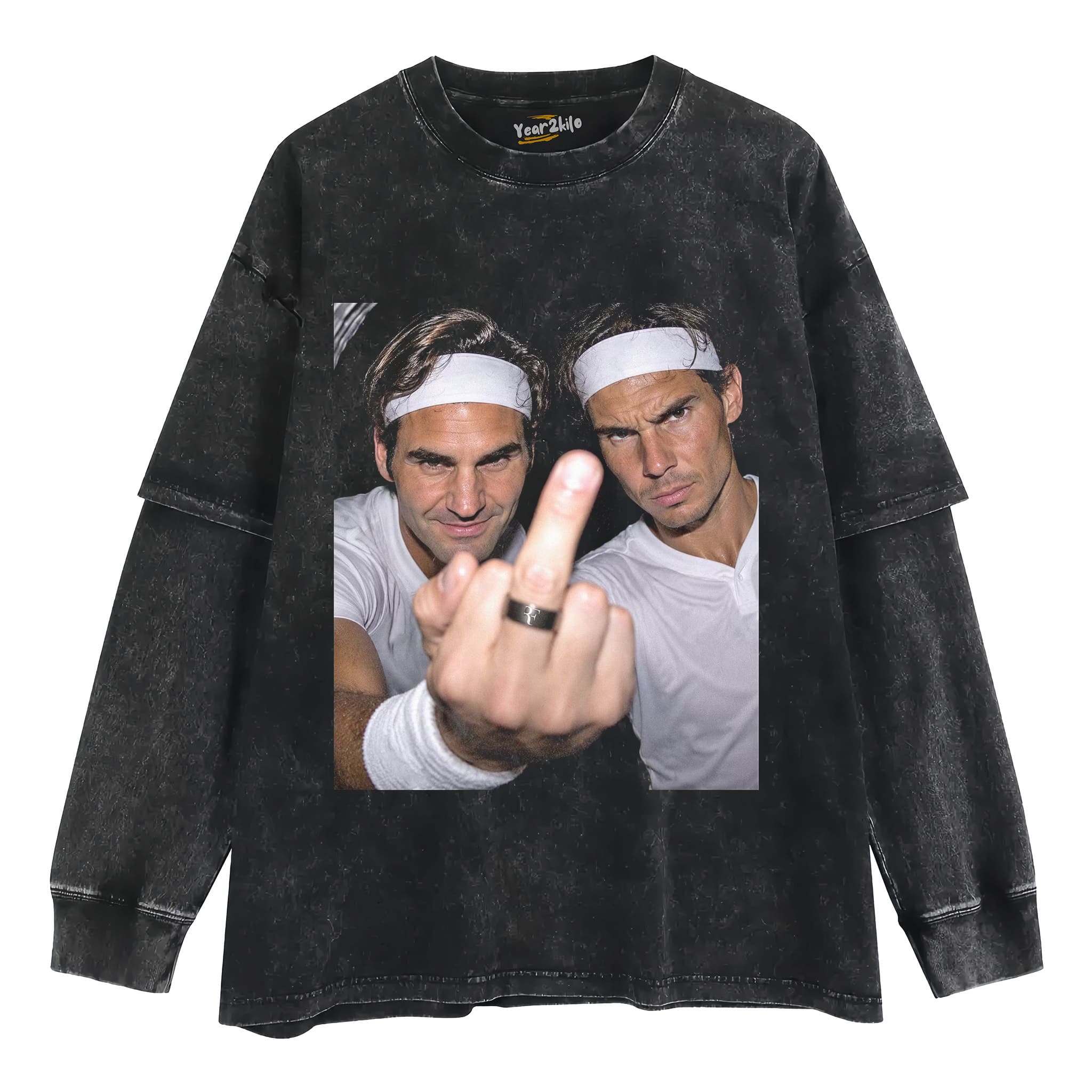 ROGER FEDERER & RAFAEL NADAL TENNIS LEGEND GRAPHIC V2 TANK TOP & TEE & LONG SLEEVE & LAYERED LS & HOODIE