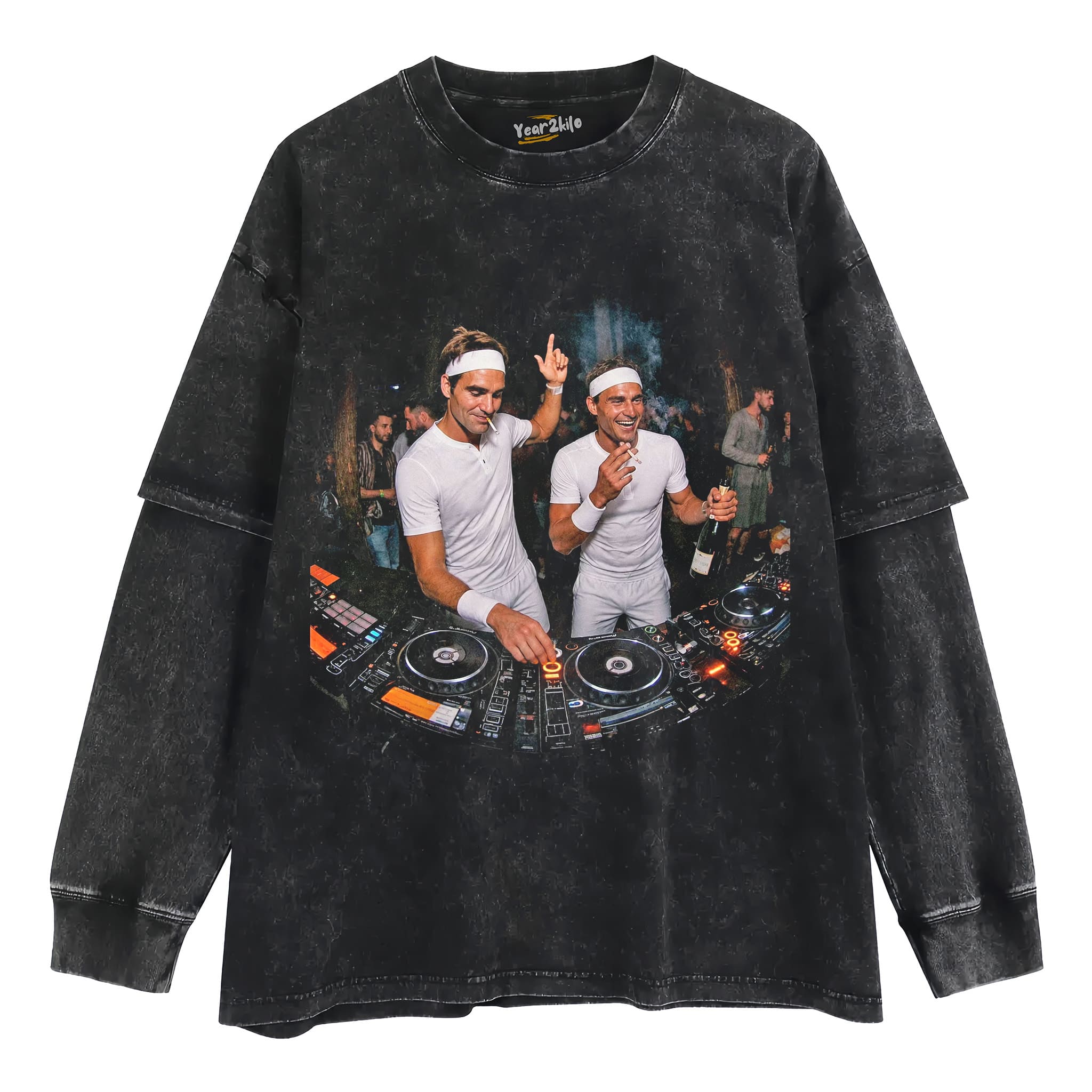 ROGER FEDERER & RAFAEL NADAL TENNIS LEGEND GRAPHIC V3 TANK TOP & TEE & LONG SLEEVE & LAYERED LS & HOODIE