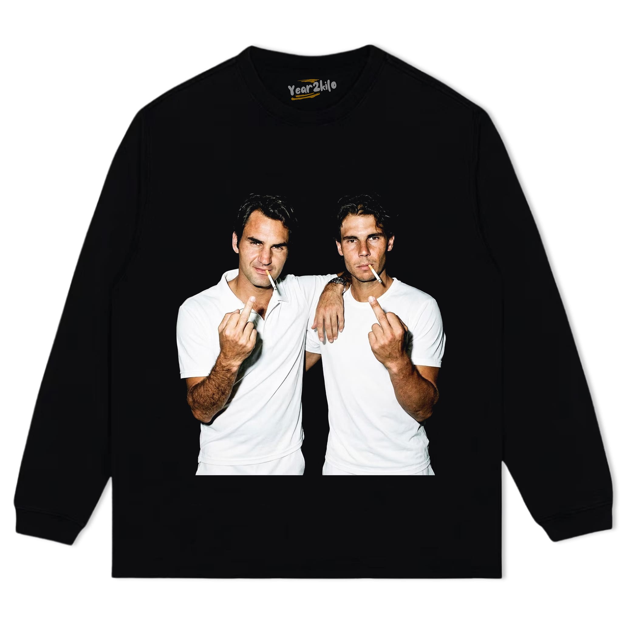 ROGER FEDERER & RAFAEL NADAL TENNIS LEGEND GRAPHIC V4 TANK TOP & TEE & LONG SLEEVE & LAYERED LS & HOODIE