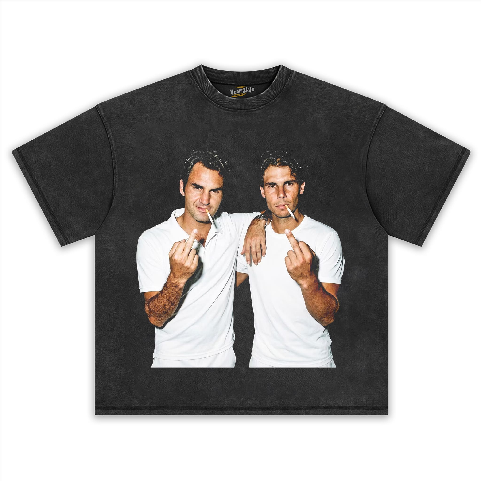 ROGER FEDERER & RAFAEL NADAL TENNIS LEGEND GRAPHIC V4 TANK TOP & TEE & LONG SLEEVE & LAYERED LS & HOODIE