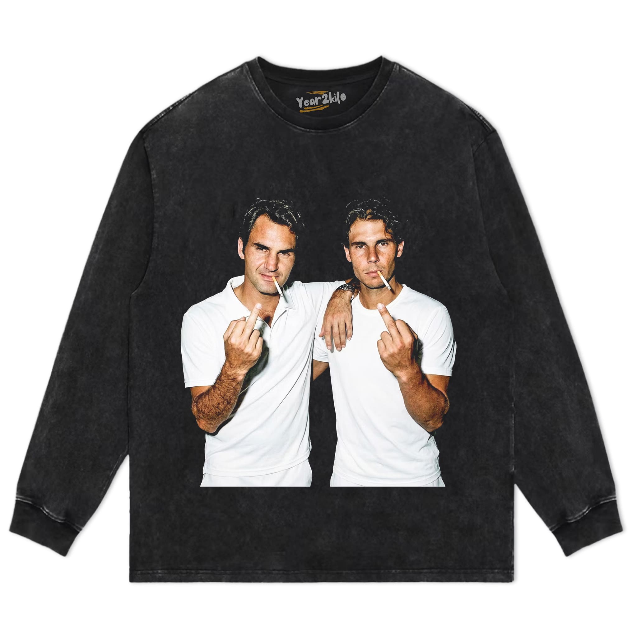 ROGER FEDERER & RAFAEL NADAL TENNIS LEGEND GRAPHIC V4 TANK TOP & TEE & LONG SLEEVE & LAYERED LS & HOODIE