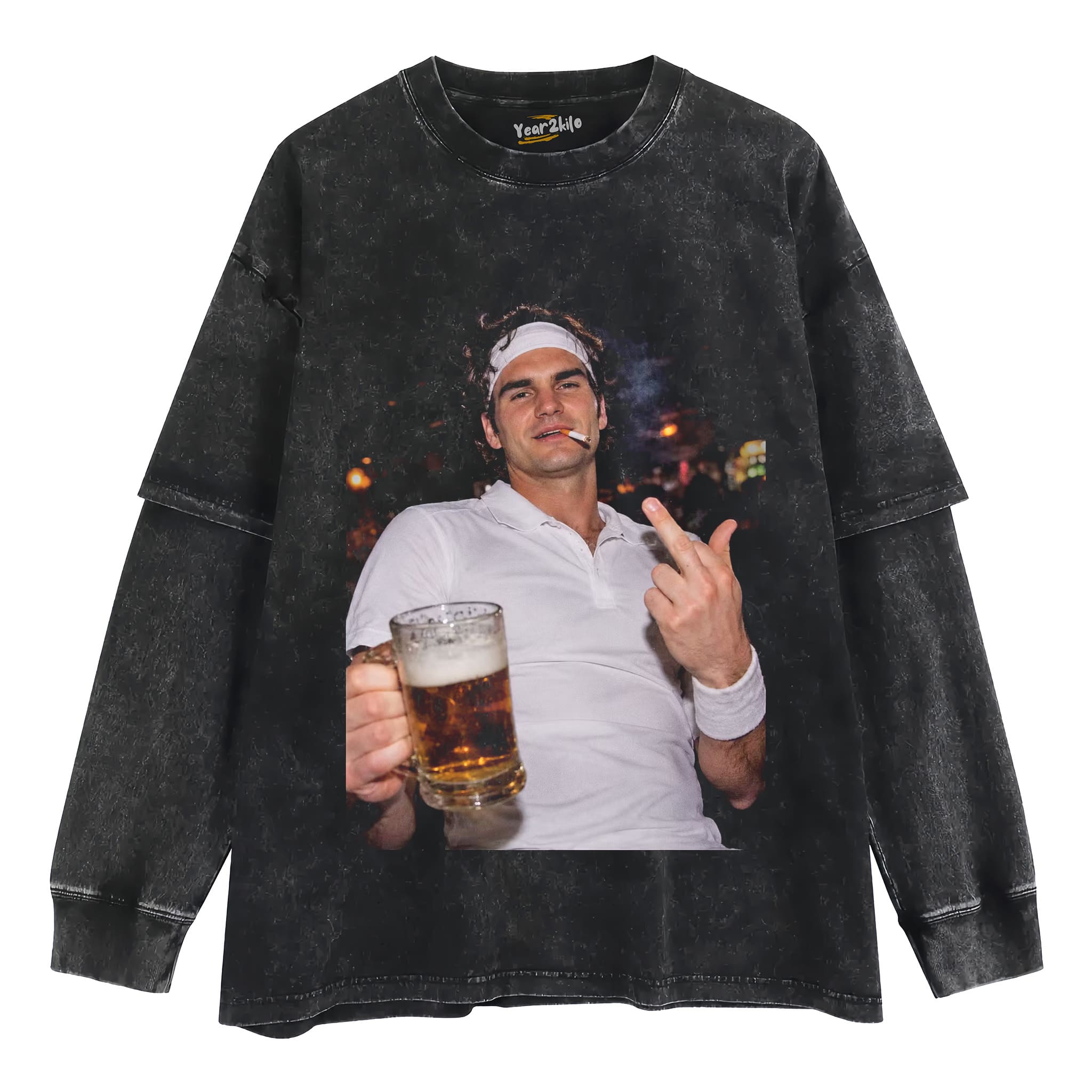ROGER FEDERER TENNIS LEGEND GRAPHIC TANK TOP & TEE & LONG SLEEVE & LAYERED LS & HOODIE