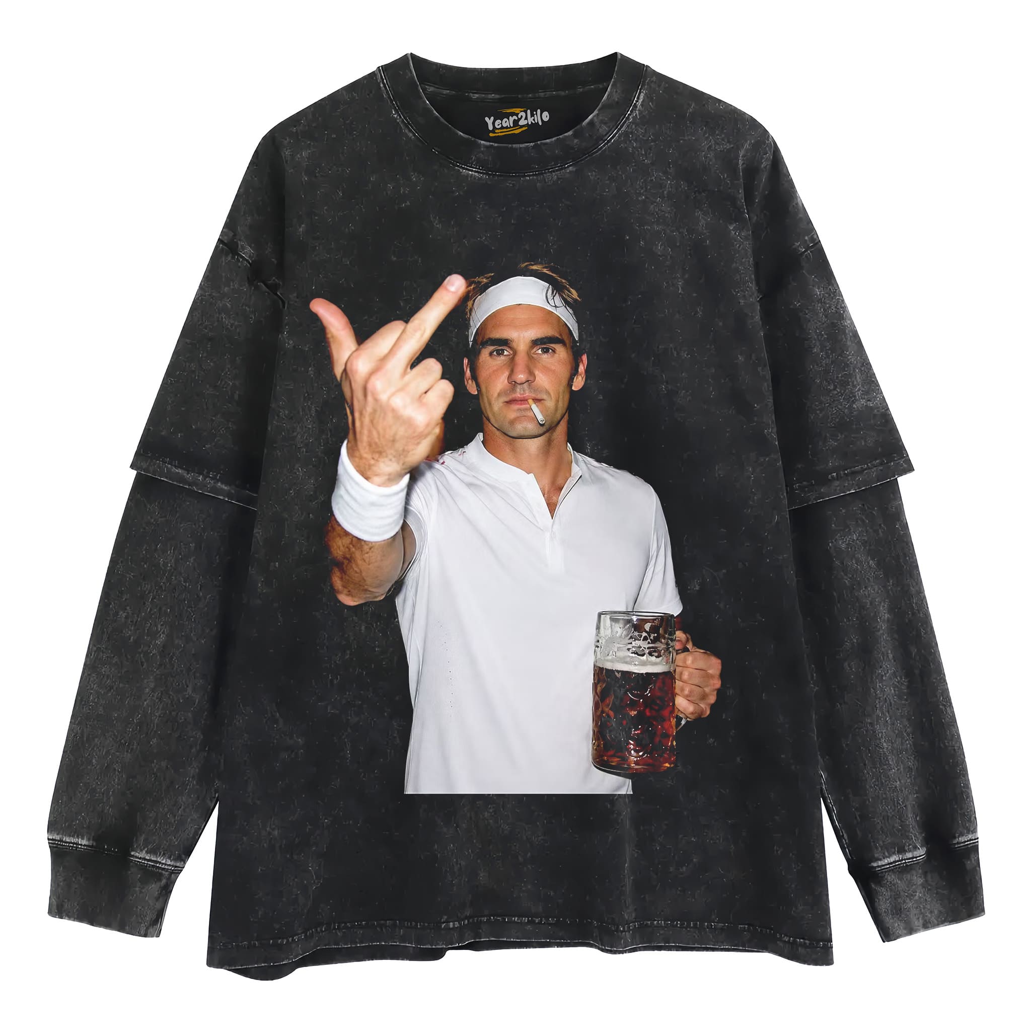 ROGER FEDERER TENNIS LEGEND GRAPHIC V1 TANK TOP & TEE & LONG SLEEVE & LAYERED LS & HOODIE