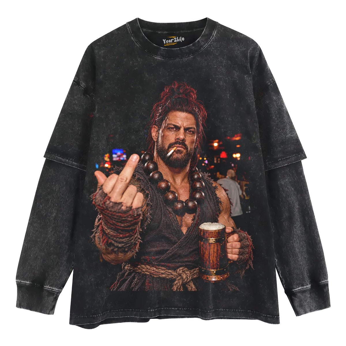 ROMAN REIGNS - STREET FIGHTER TANK TOP & TEE & LONG SLEEVE & LAYERED LS & HOODIE