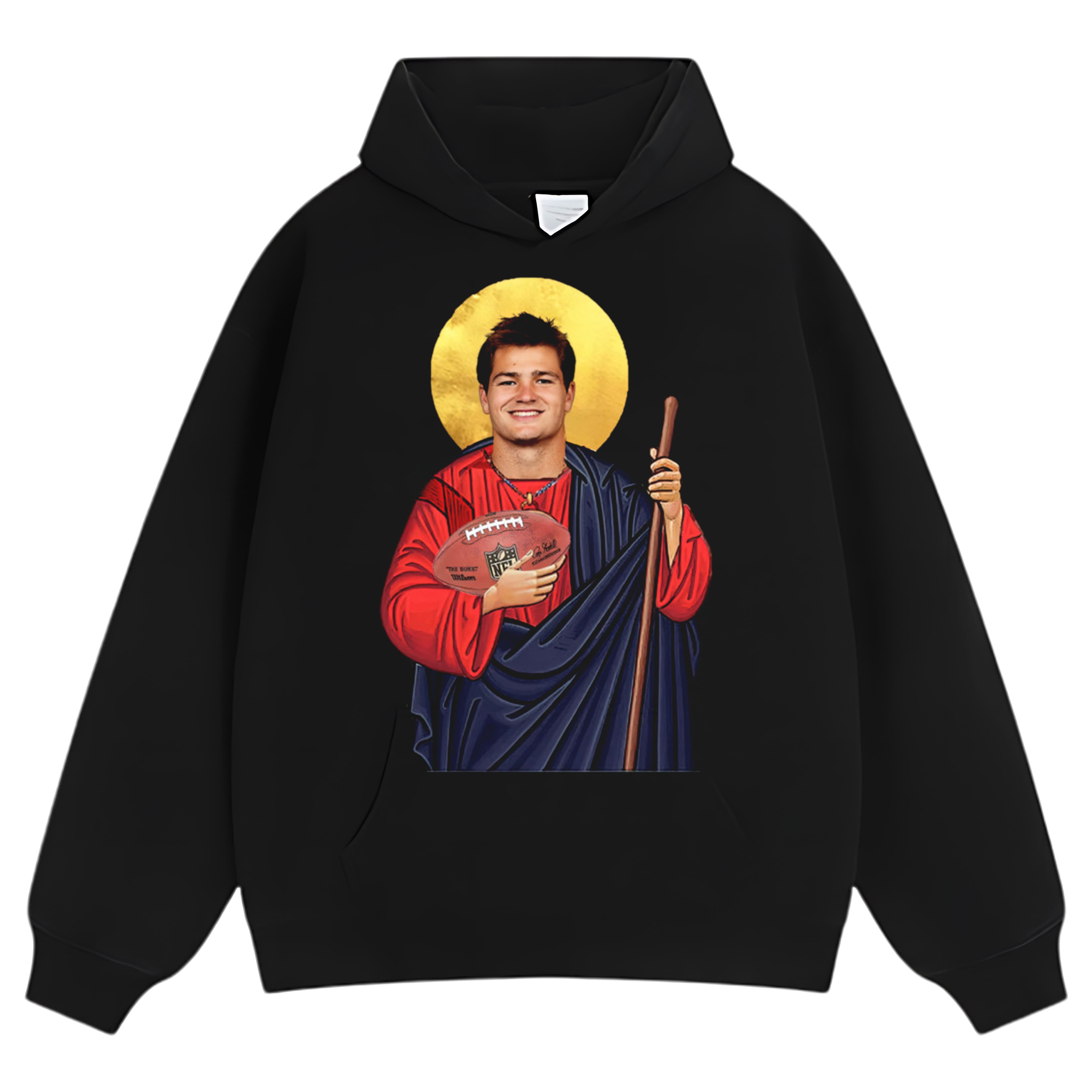 SAINT DRAKE MAYE PRAYER CANDLE - NEW ENGLAND PATRIOTS TEE & LS & HOODIE