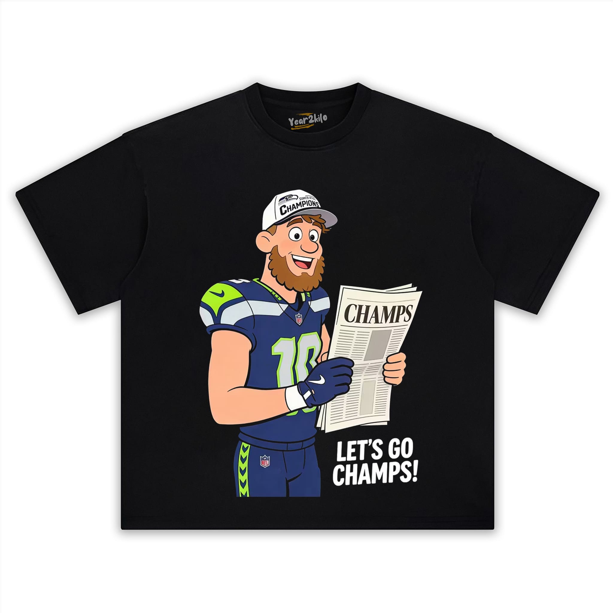 SEATTLE SEAHAWKS SUPER BOWL CHAMPIONS CYBORG GRAPHIC TANK TOP & TEE & LONG SLEEVE & LAYERED LS & HOODIE
