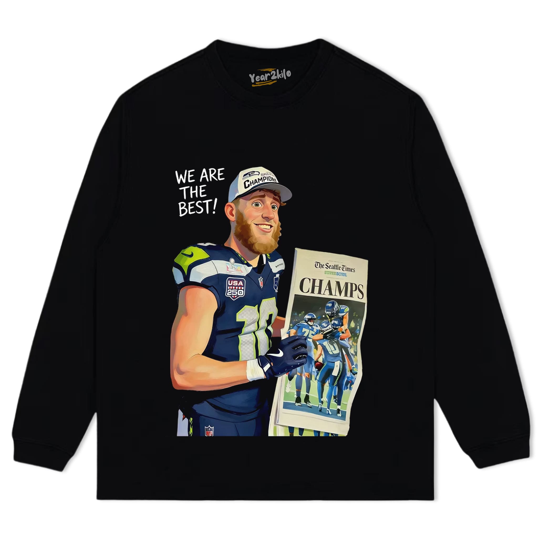 SEATTLE SEAHAWKS SUPER BOWL CHAMPIONS CYBORG GRAPHIC V1 TANK TOP & TEE & LONG SLEEVE & LAYERED LS & HOODIE