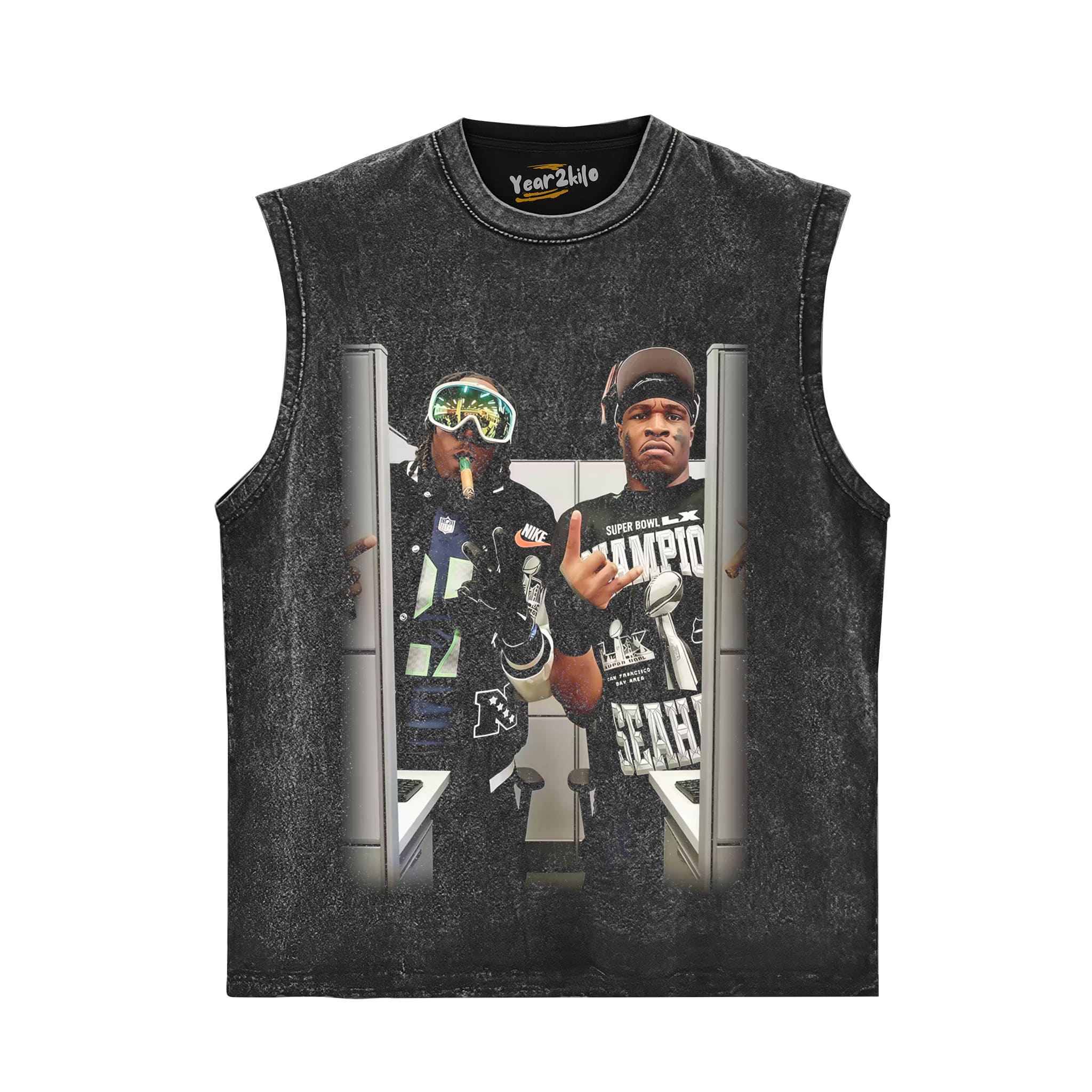 SEATTLE SEAHAWKS SUPER BOWL LX CHAMPIONS VINTAGE GRAPHIC TANK TOP & TEE & LONG SLEEVE & LAYERED LS & HOODIE