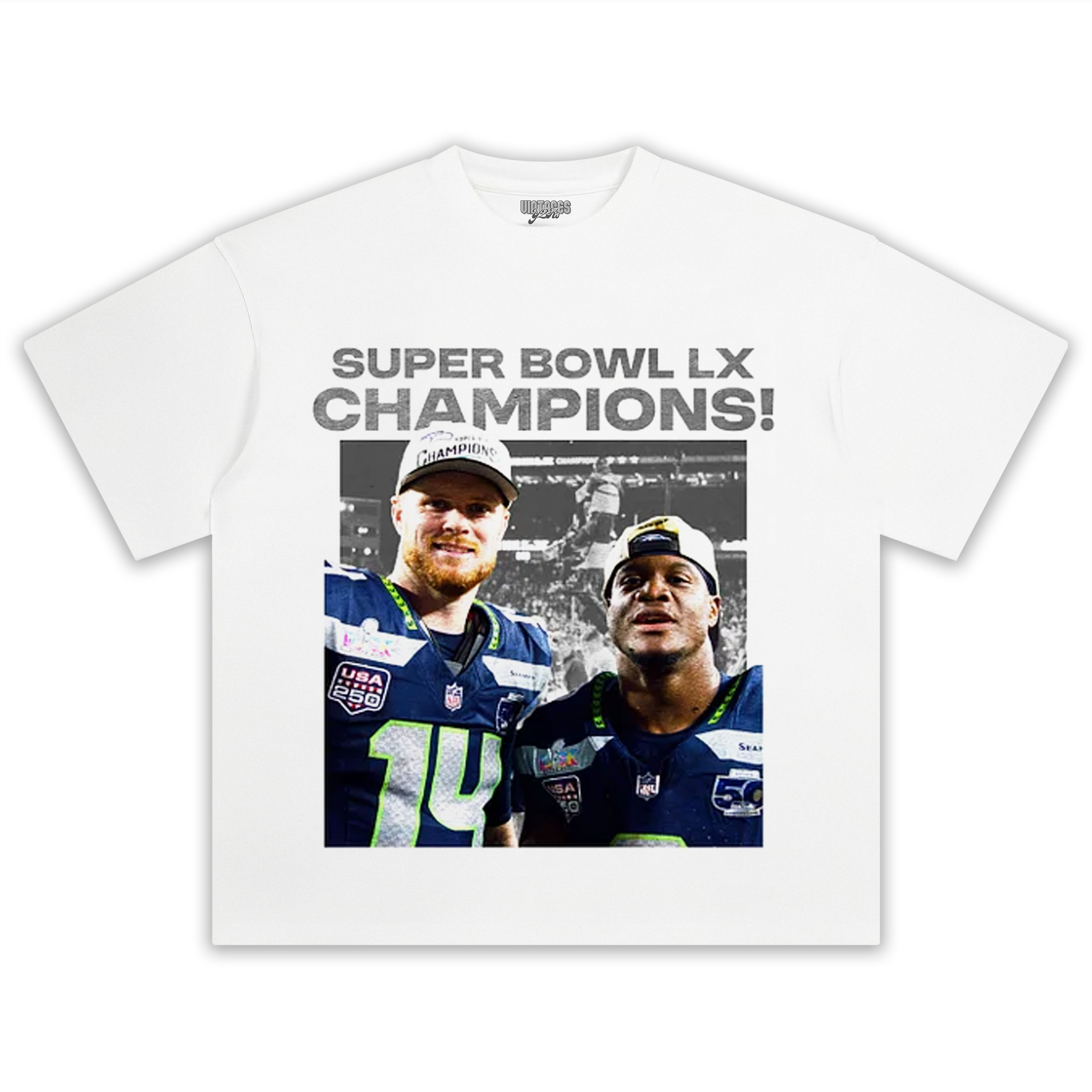 SEATTLE SEAHAWKS & SUPER BOWL LX CHAMPION V2 TEE & LS & HOODIE
