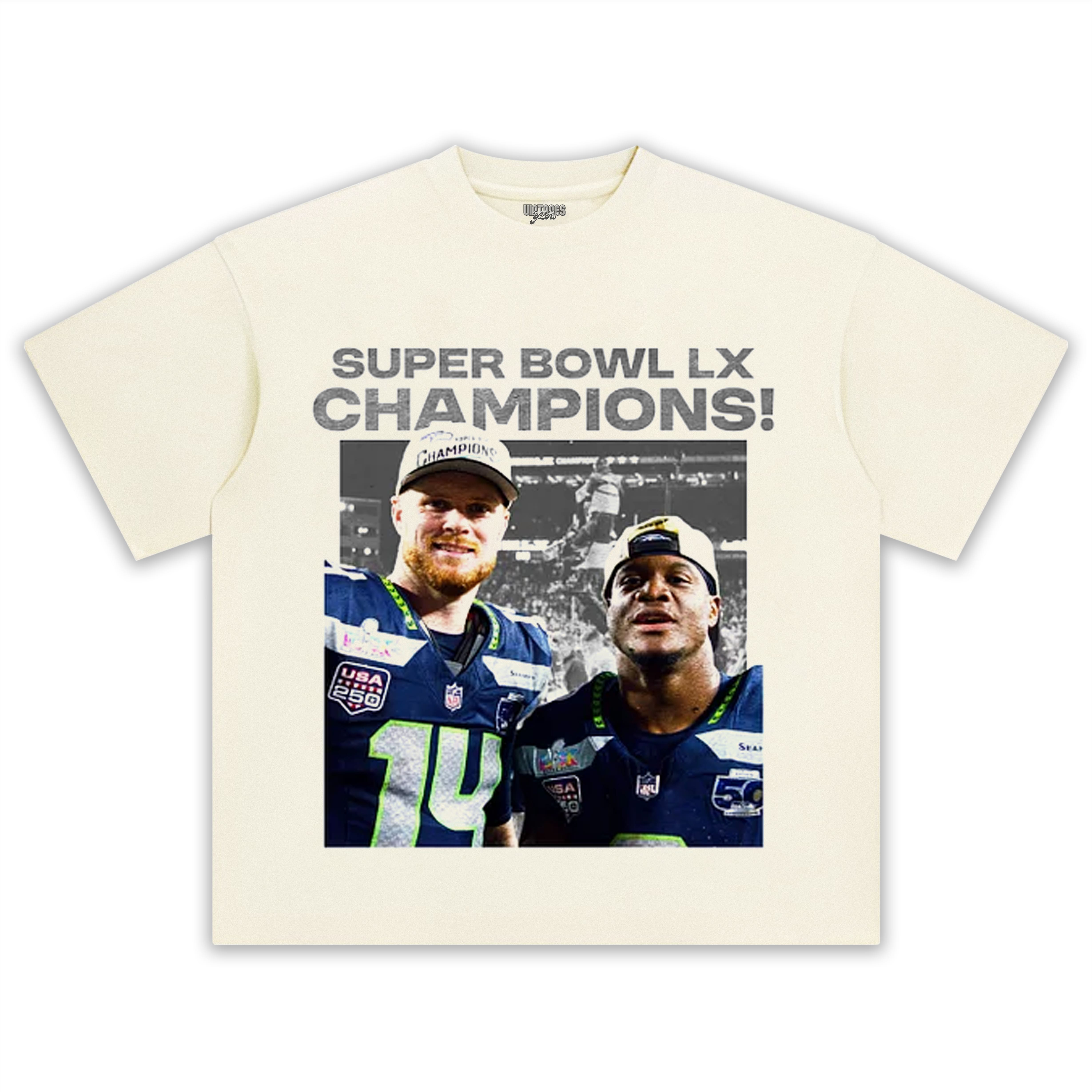SEATTLE SEAHAWKS & SUPER BOWL LX CHAMPION V2 TEE & LS & HOODIE