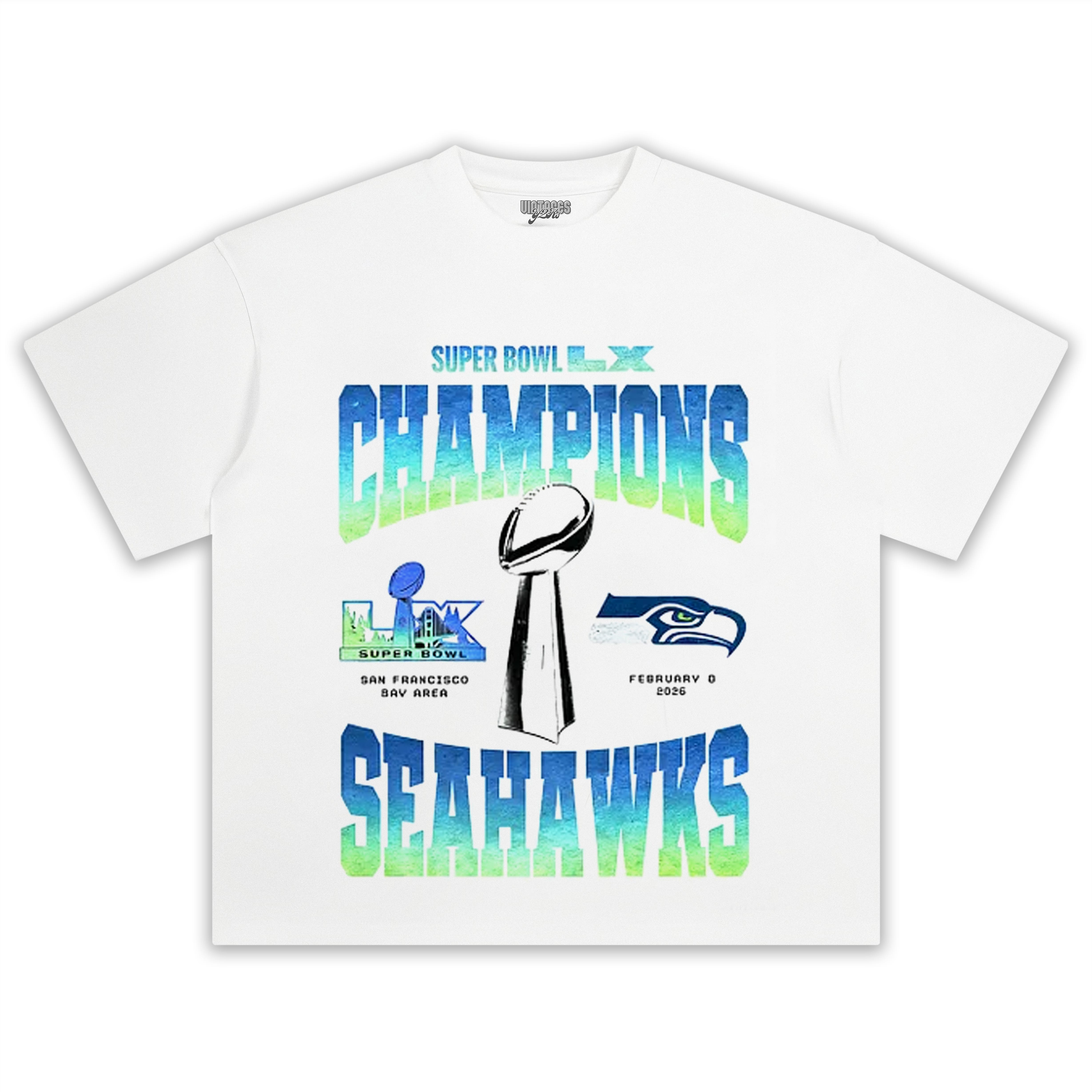 SEATTLE SEAHAWKS & SUPER BOWL LX CHAMPION V3 TEE & LS & HOODIE