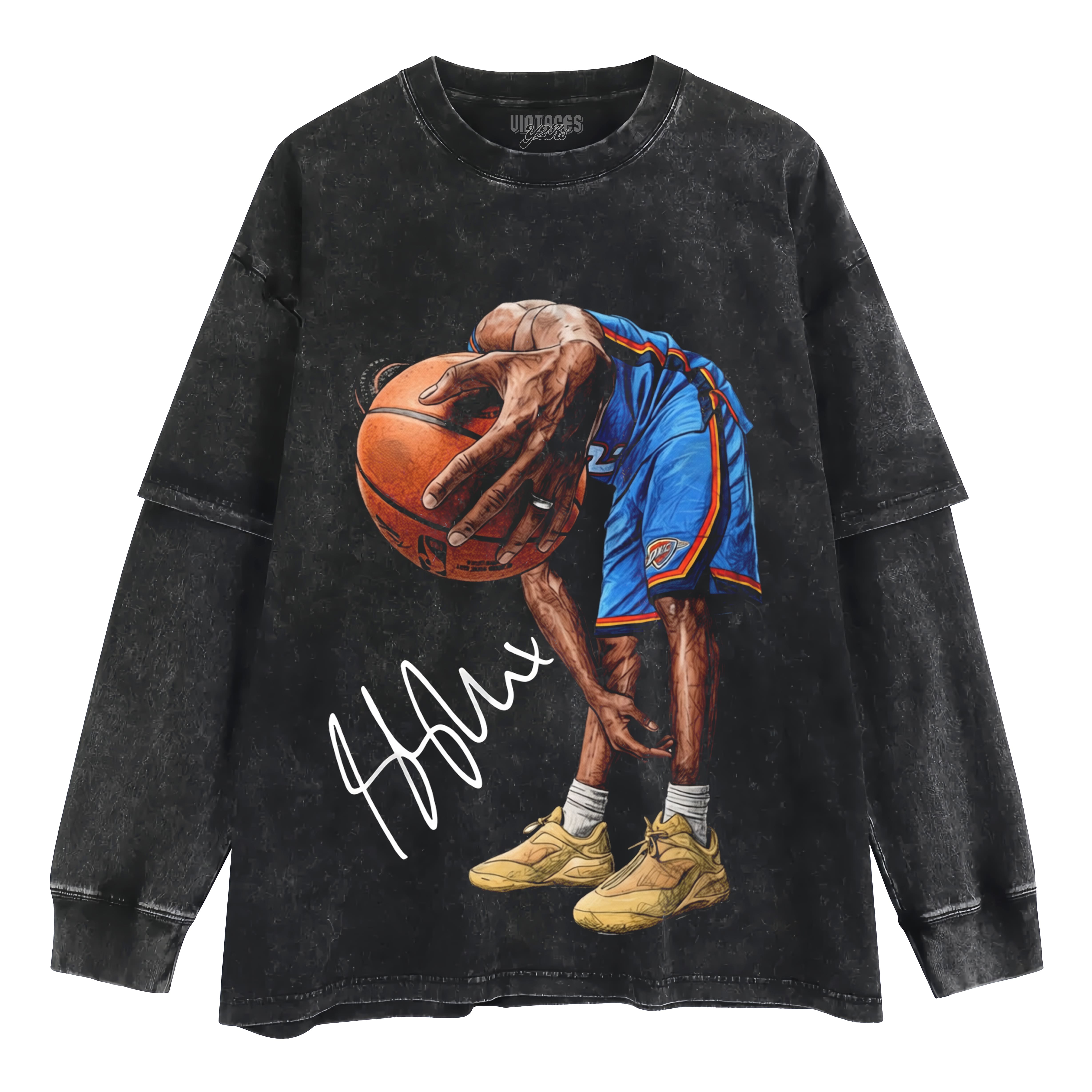 SHAI !!! MVP!!! CHAMP!!! PENCIL SKETCH! SGA LAYERED LONG SLEEVE