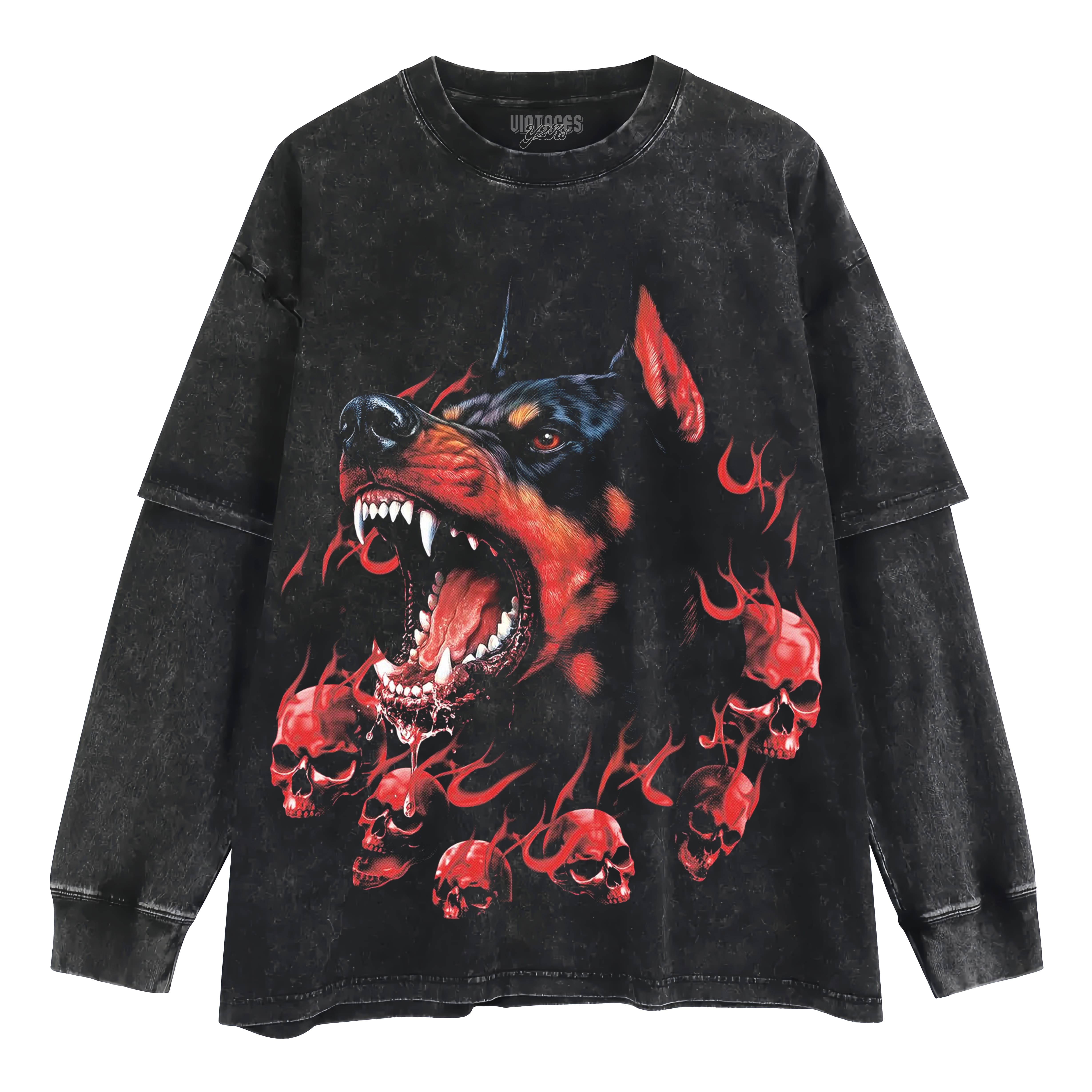 SKULL GUARDIAN LAYERED LONG SLEEVE