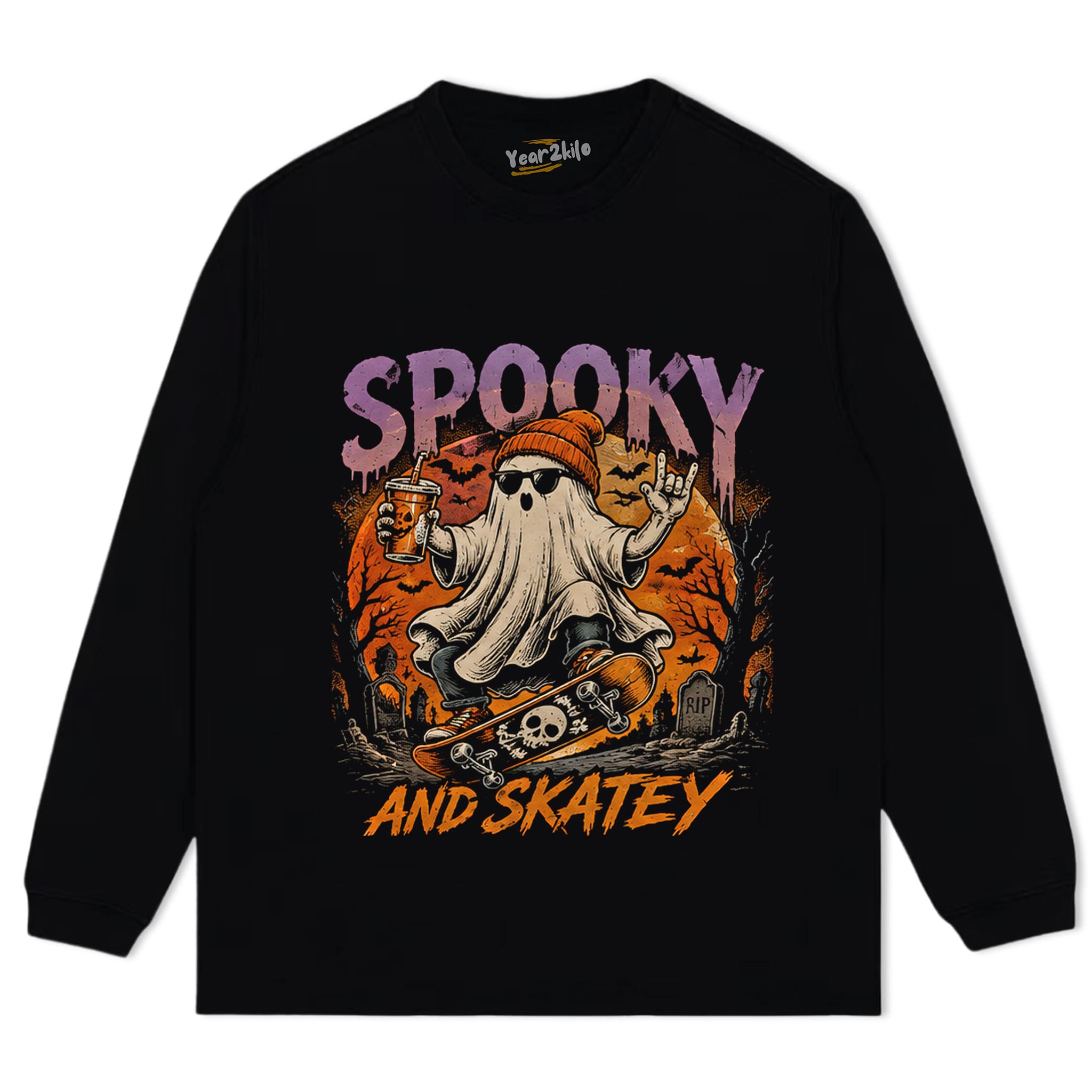 SPOOKY AND SKATEY TANK TOP & TEE & LONG SLEEVE & LAYERED LS & HOODIE