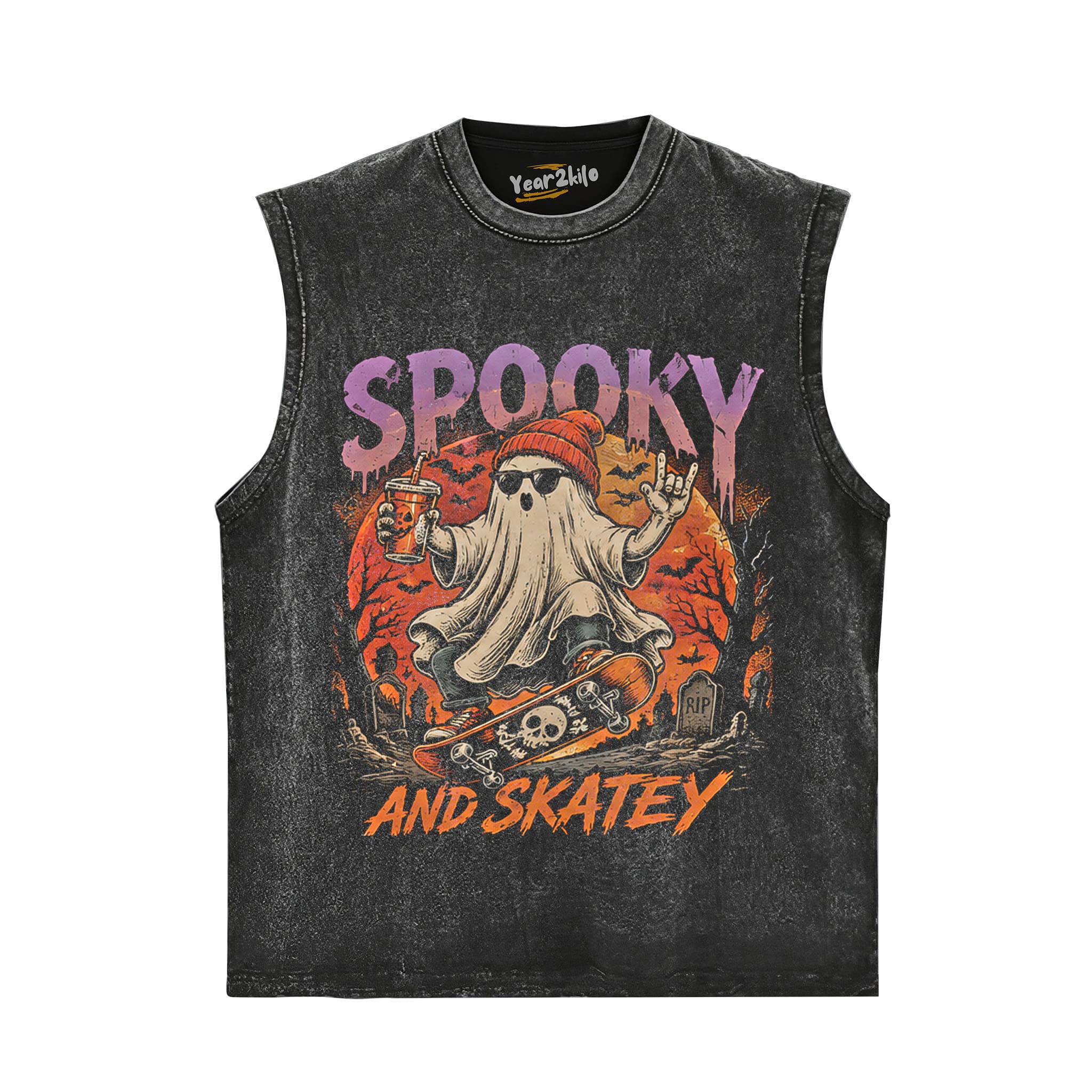 SPOOKY AND SKATEY TANK TOP & TEE & LONG SLEEVE & LAYERED LS & HOODIE