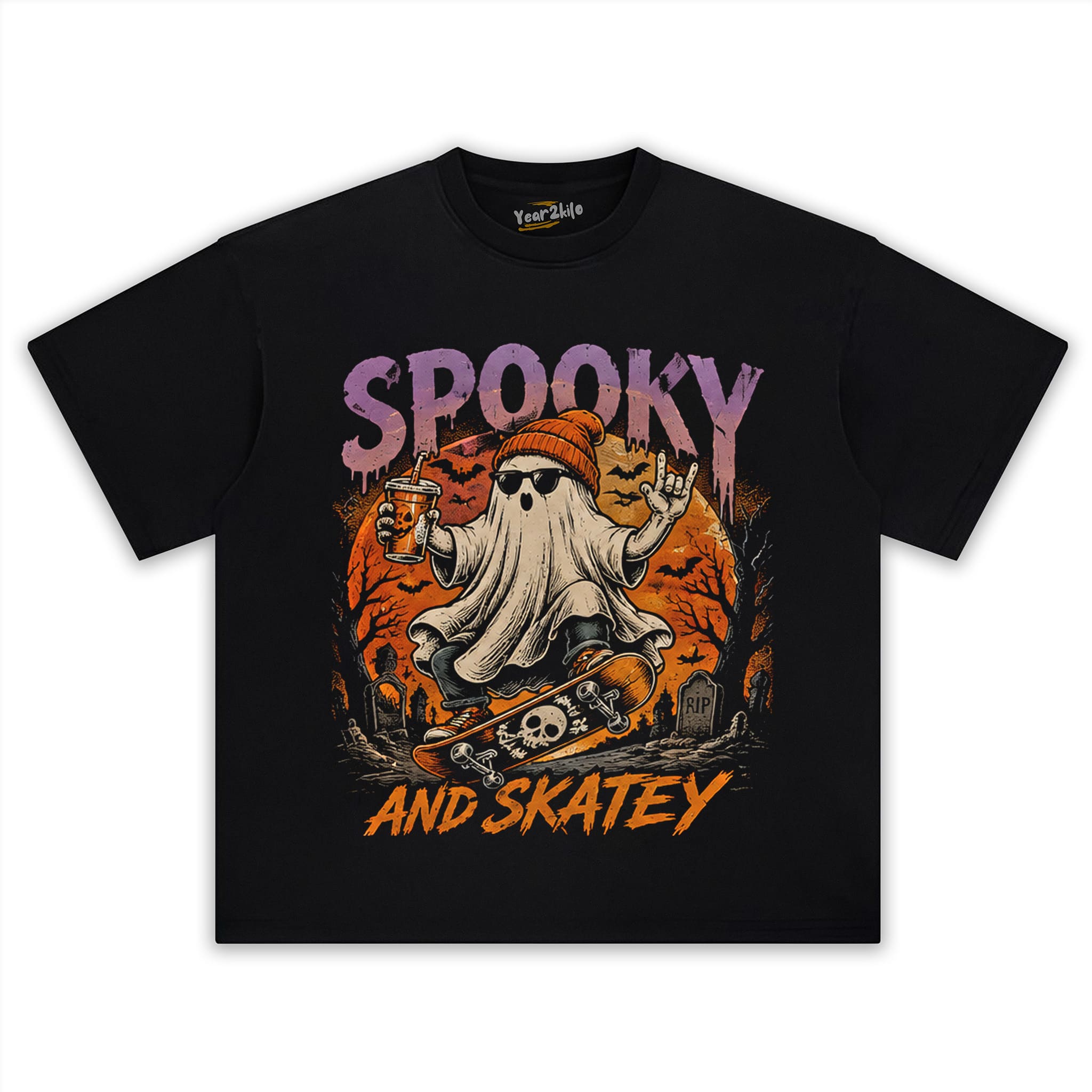 SPOOKY AND SKATEY TANK TOP & TEE & LONG SLEEVE & LAYERED LS & HOODIE