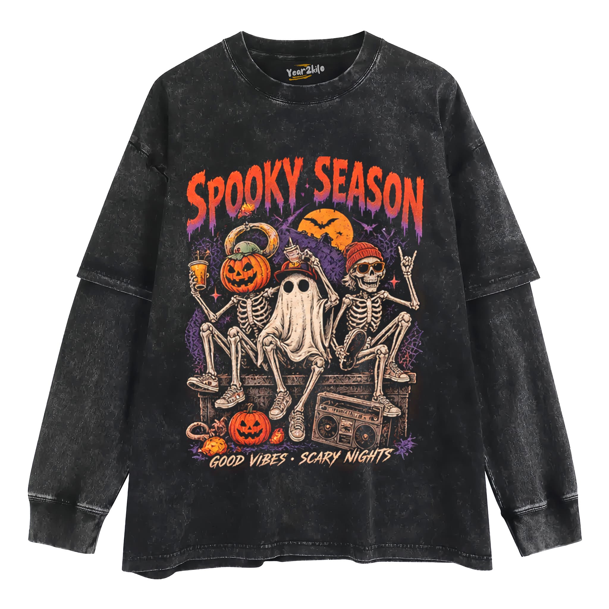 SPOOKY SEASON HALLOWEEN TANK TOP & TEE & LONG SLEEVE & LAYERED LS & HOODIE