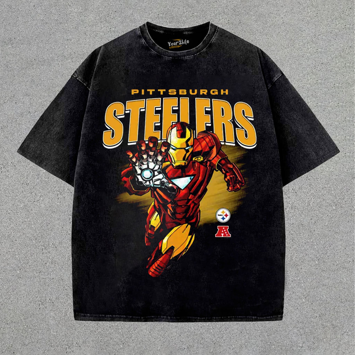 STEELERS X IRON MAN TANK TOP & TEE & LONG SLEEVE & LAYERED LS & HOODIE