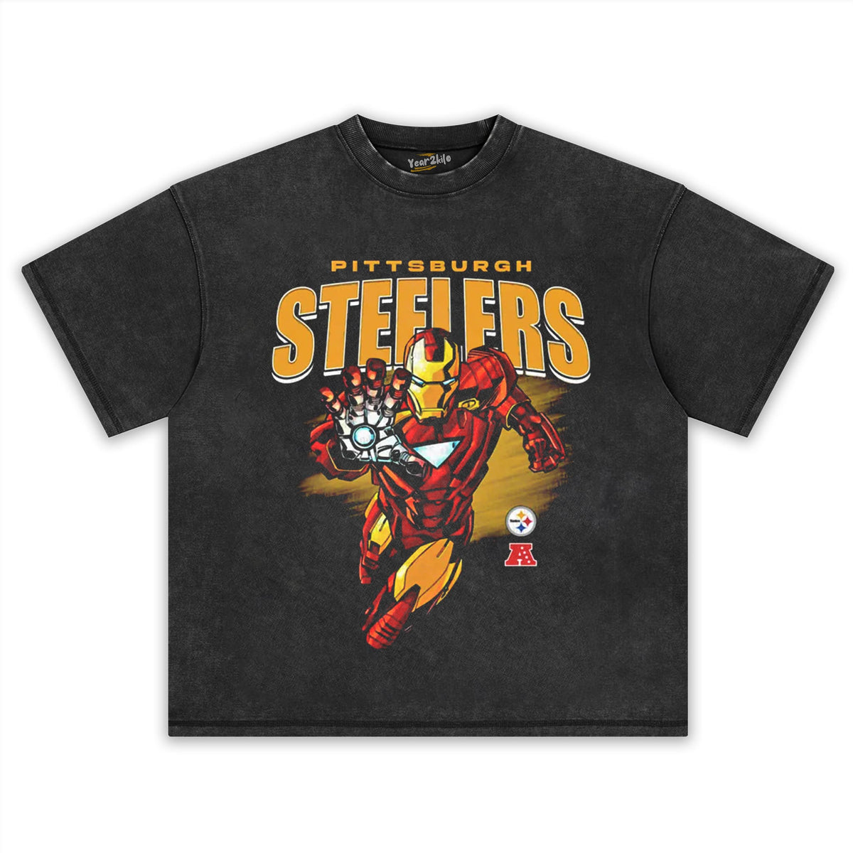 STEELERS X IRON MAN TANK TOP & TEE & LONG SLEEVE & LAYERED LS & HOODIE