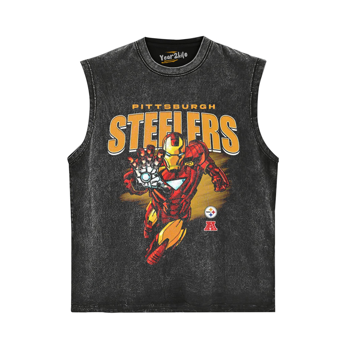 STEELERS X IRON MAN TANK TOP & TEE & LONG SLEEVE & LAYERED LS & HOODIE