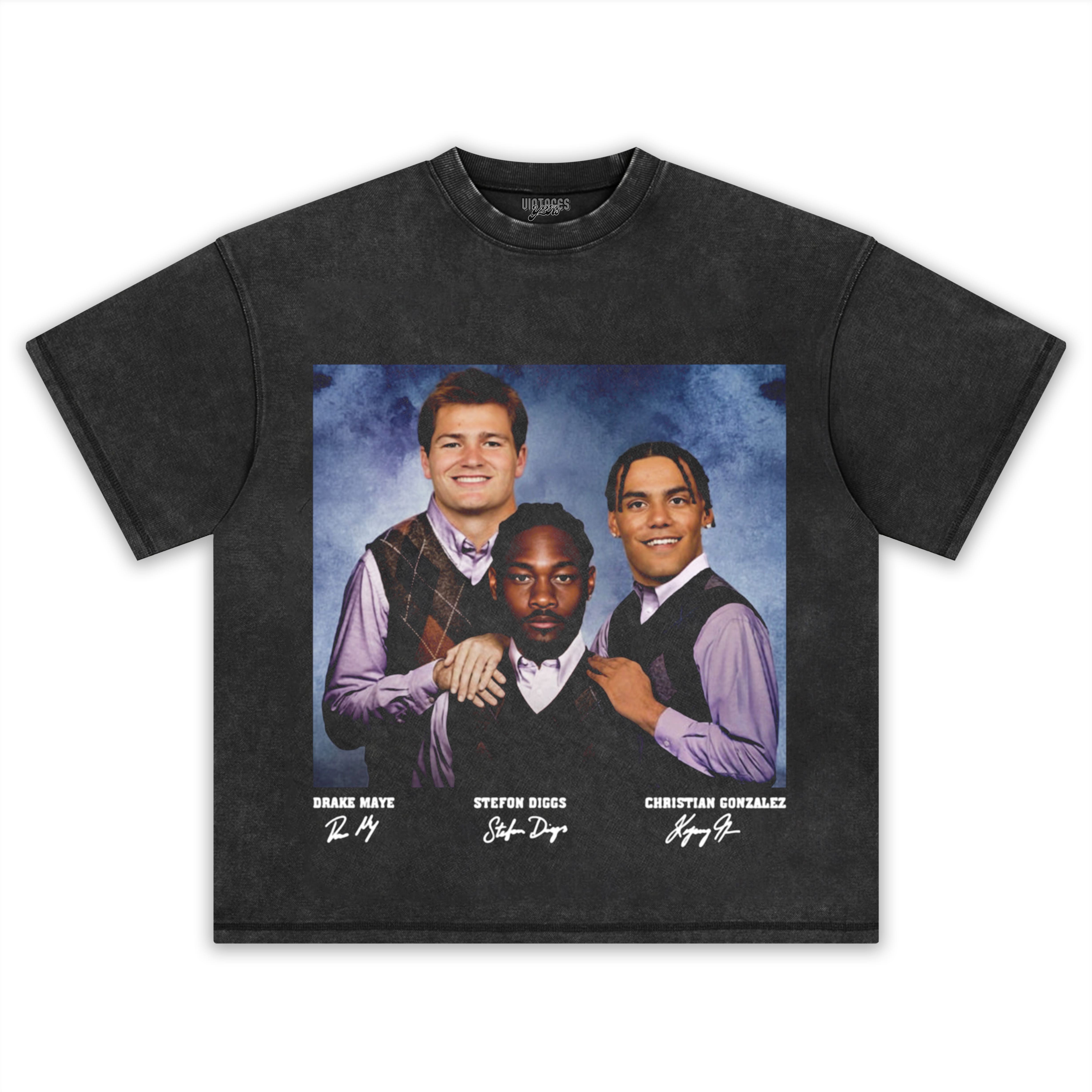 STEFON DIGGS & DRAKE MAYE & CHRISTIAN GONZALEZ NEW ENGLAND FOOTBALL STEP BROTHERS TEE & LS & HOODIE
