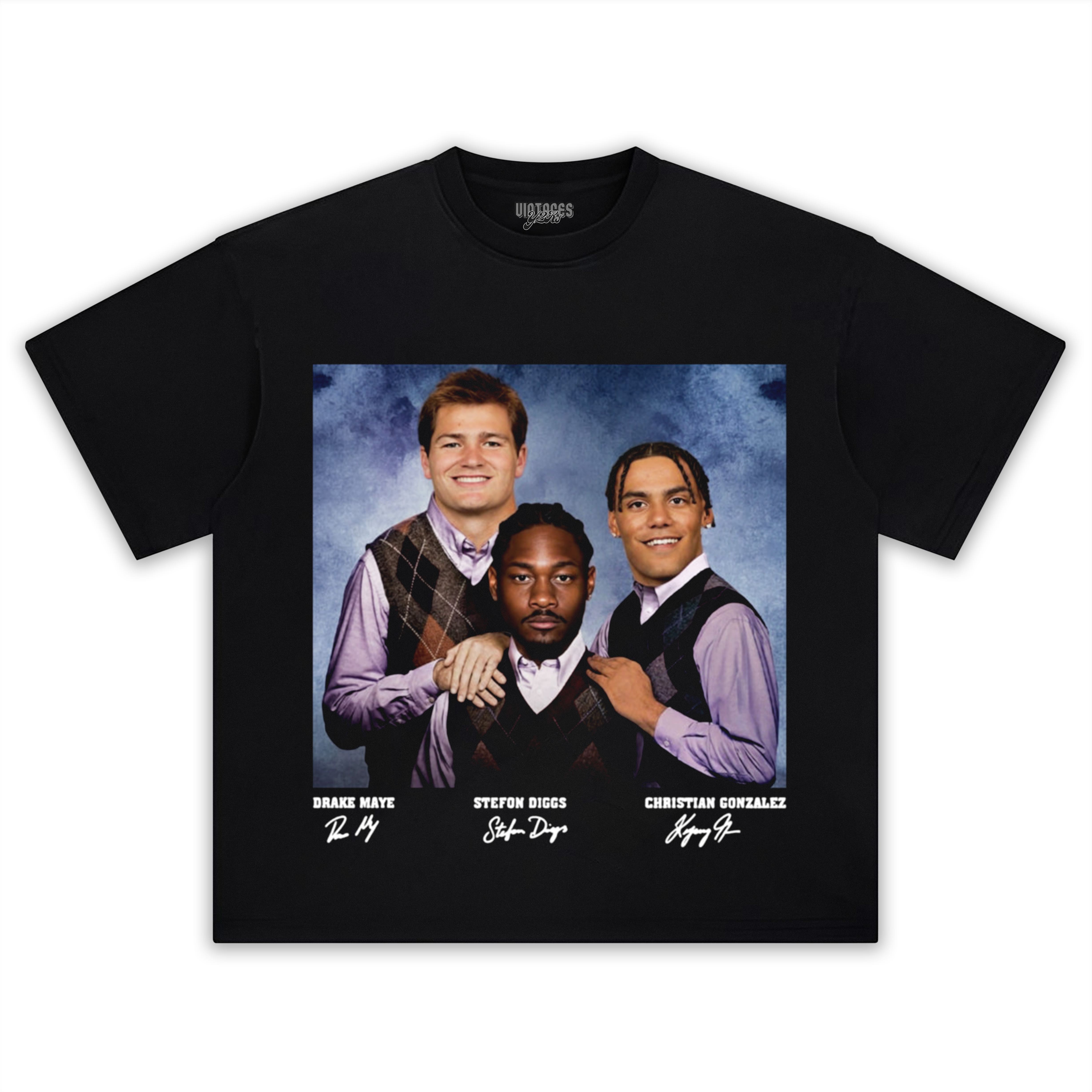 STEFON DIGGS & DRAKE MAYE & CHRISTIAN GONZALEZ NEW ENGLAND FOOTBALL STEP BROTHERS TEE & LS & HOODIE