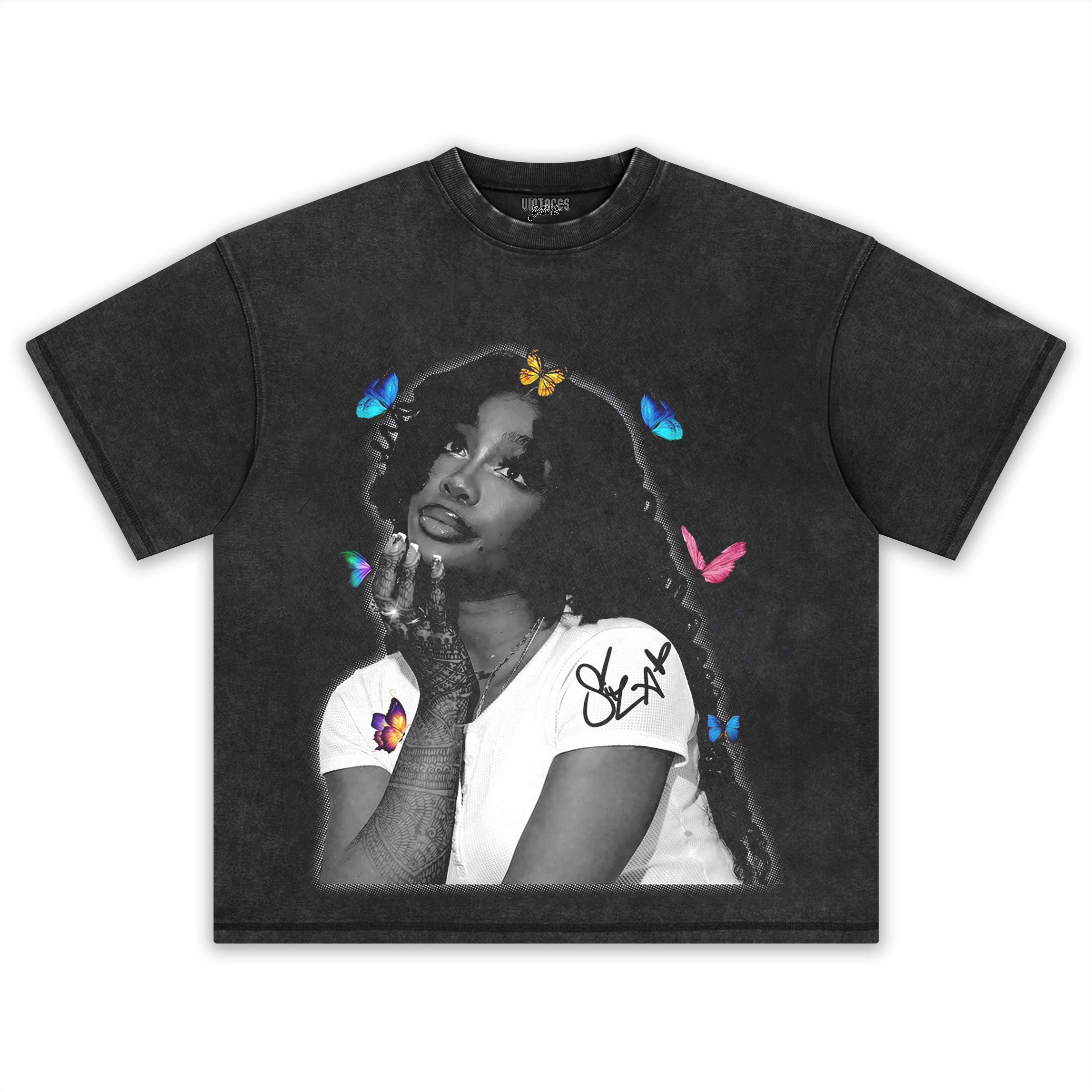 SZA & COLORFUL BUTTERFLIES TEE & LS & HOODIE