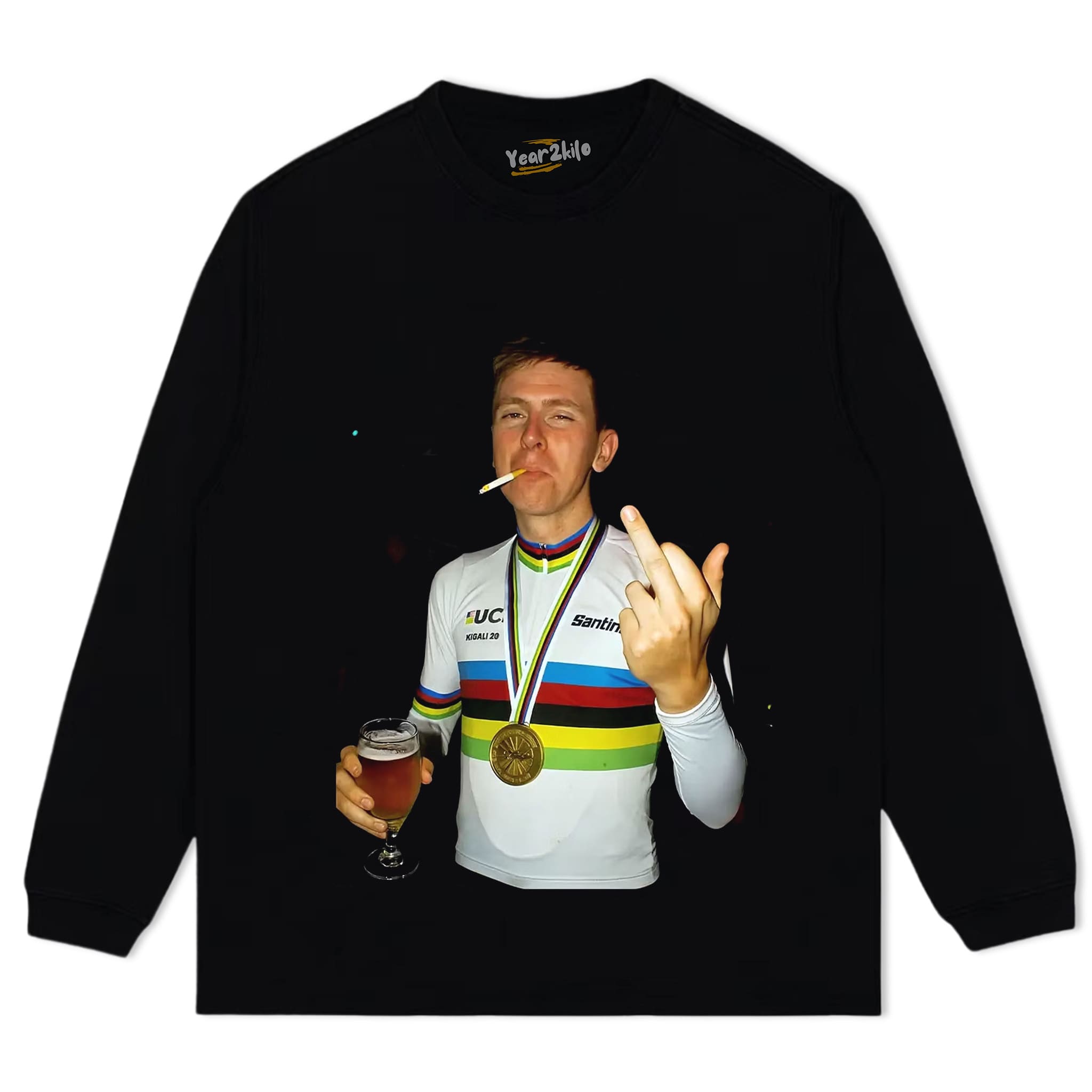 TADEJ POGAČAR 2026 VINTAGE CRYING TANK TOP & TEE & LONG SLEEVE & LAYERED LS & HOODIE
