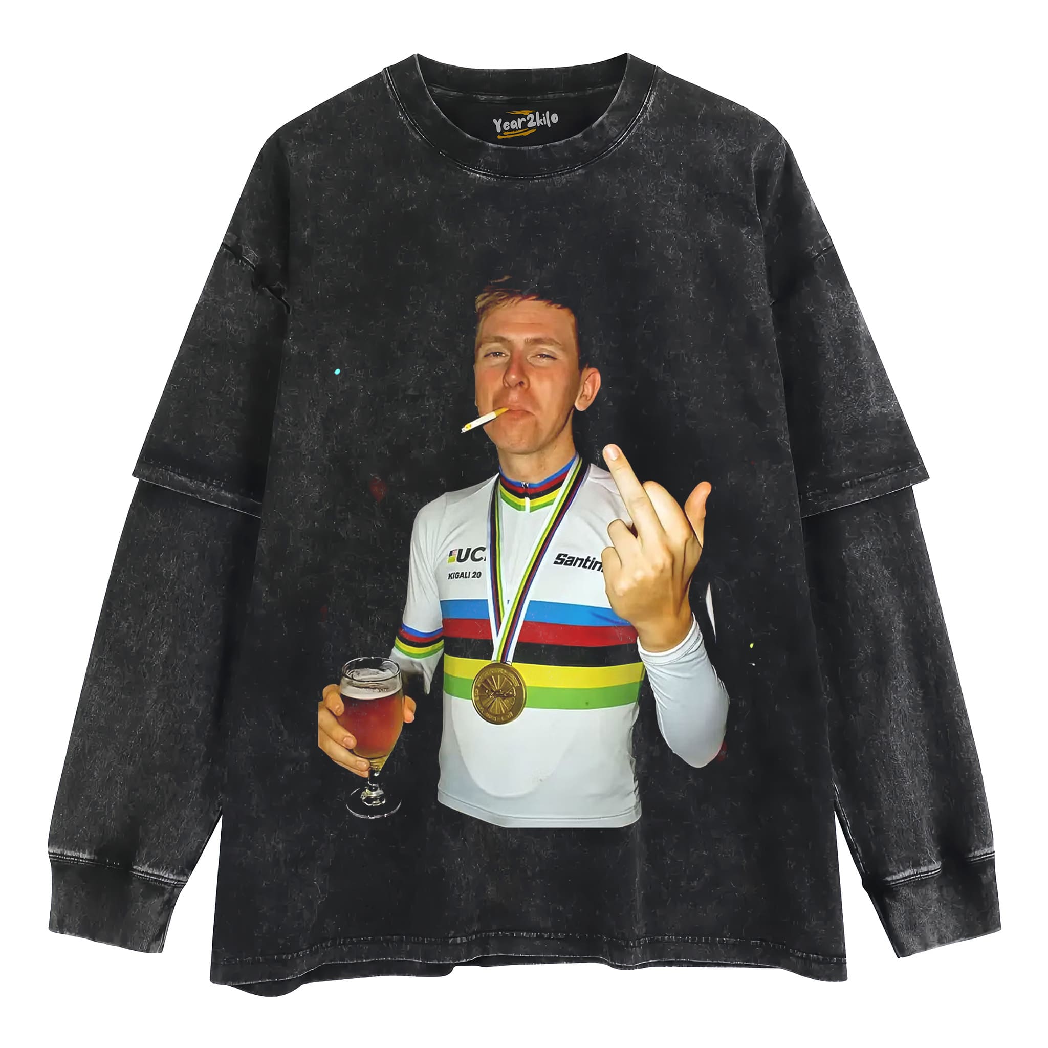 TADEJ POGAČAR 2026 VINTAGE CRYING TANK TOP & TEE & LONG SLEEVE & LAYERED LS & HOODIE