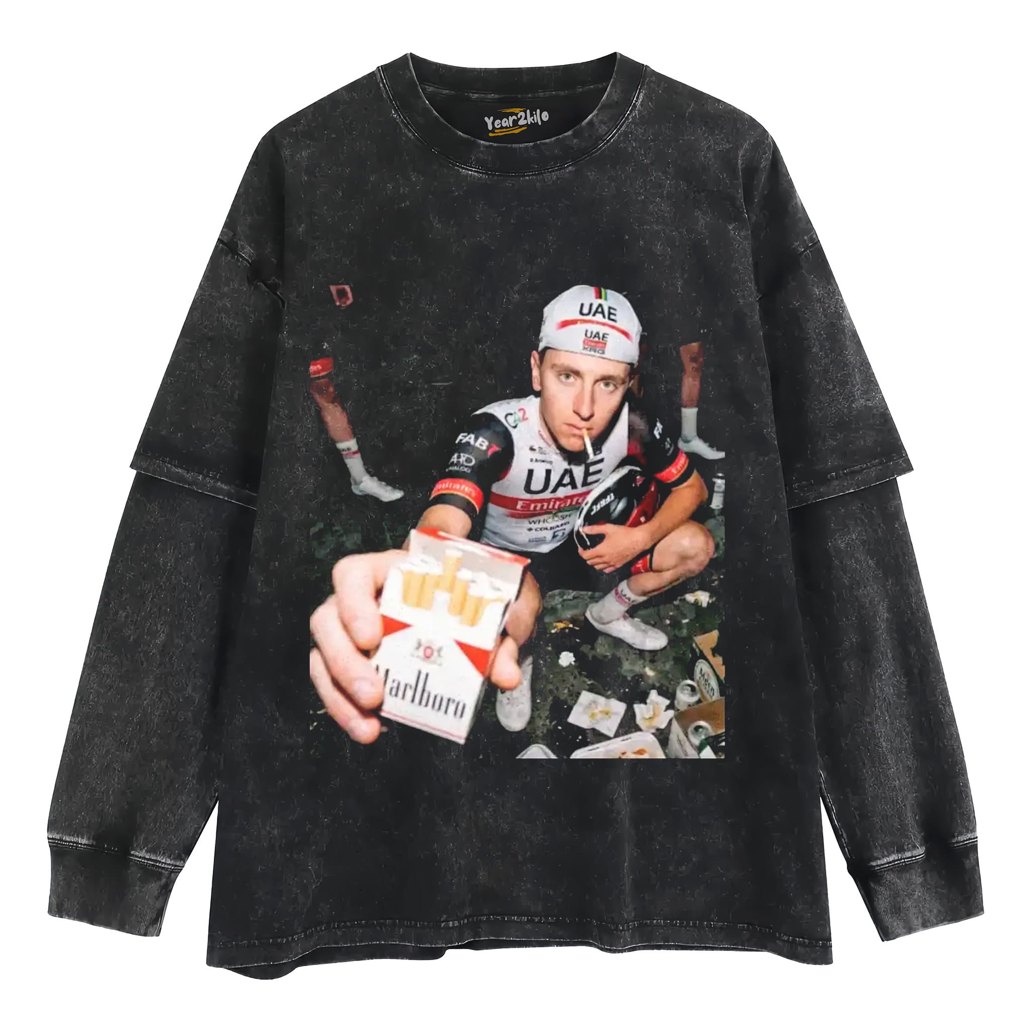 TADEJ POGAČAR 2026 VINTAGE CRYING V2 TANK TOP & TEE & LONG SLEEVE & LAYERED LS & HOODIE