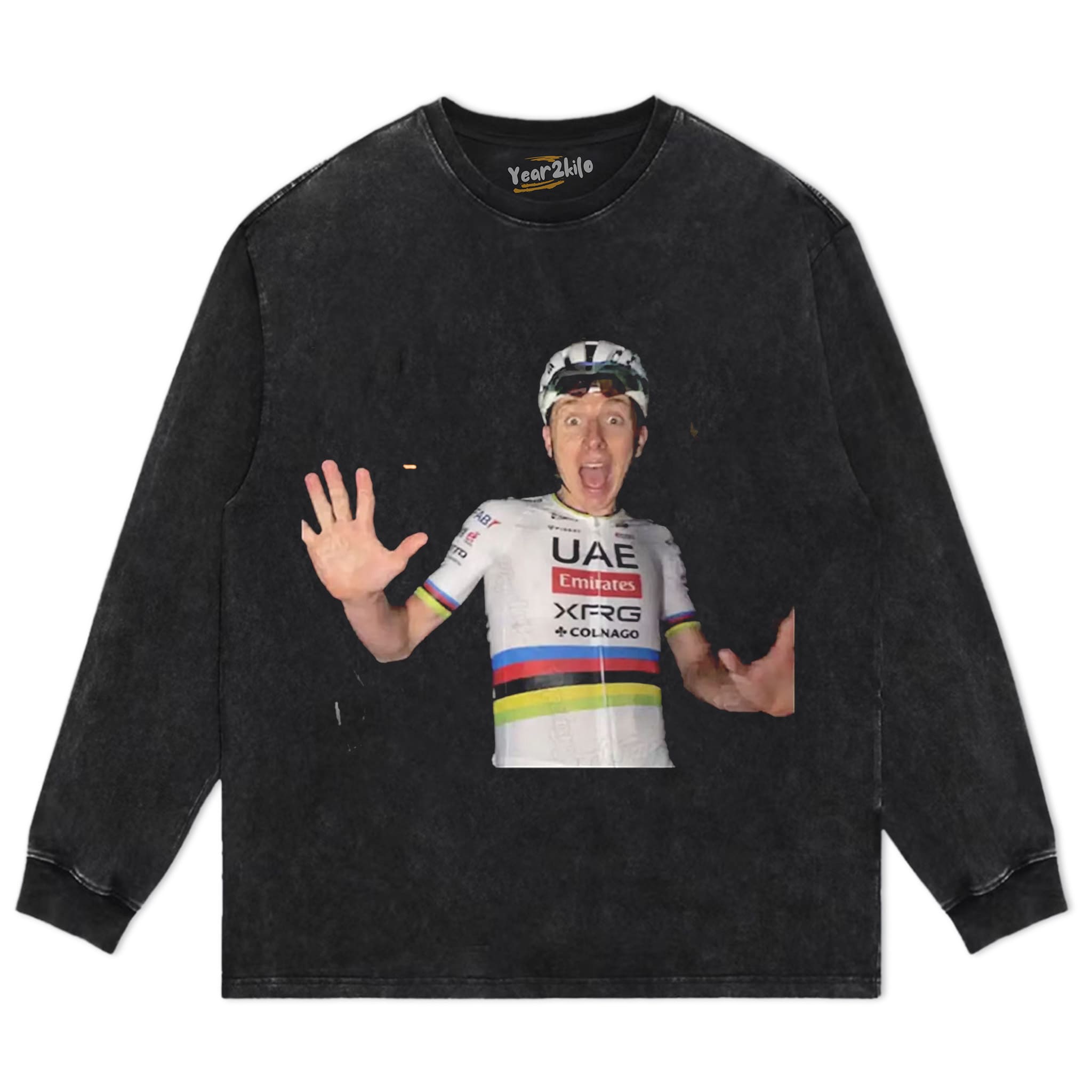 TADEJ POGAČAR 2026 VINTAGE CRYING V3 TANK TOP & TEE & LONG SLEEVE & LAYERED LS & HOODIE