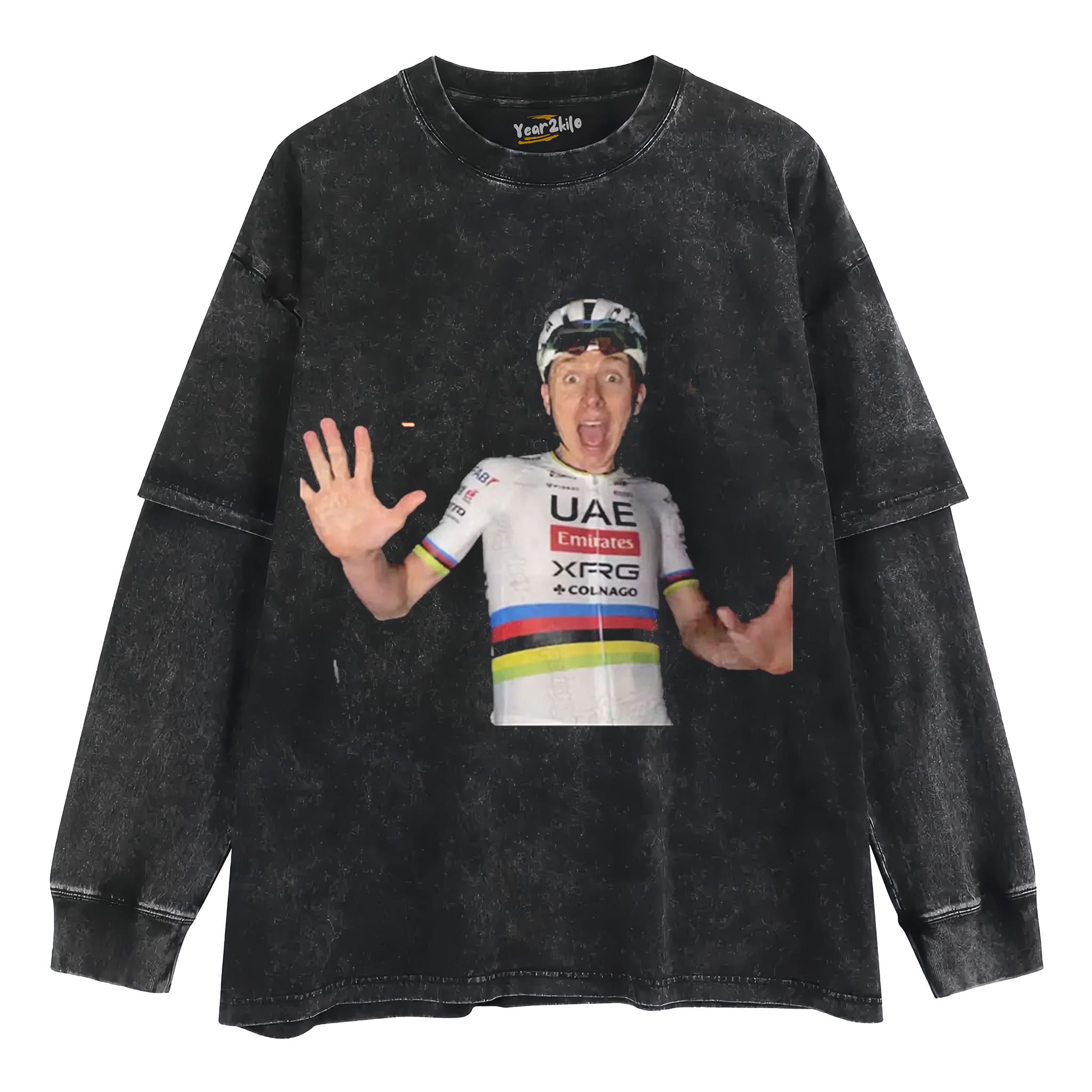 TADEJ POGAČAR 2026 VINTAGE CRYING V3 TANK TOP & TEE & LONG SLEEVE & LAYERED LS & HOODIE