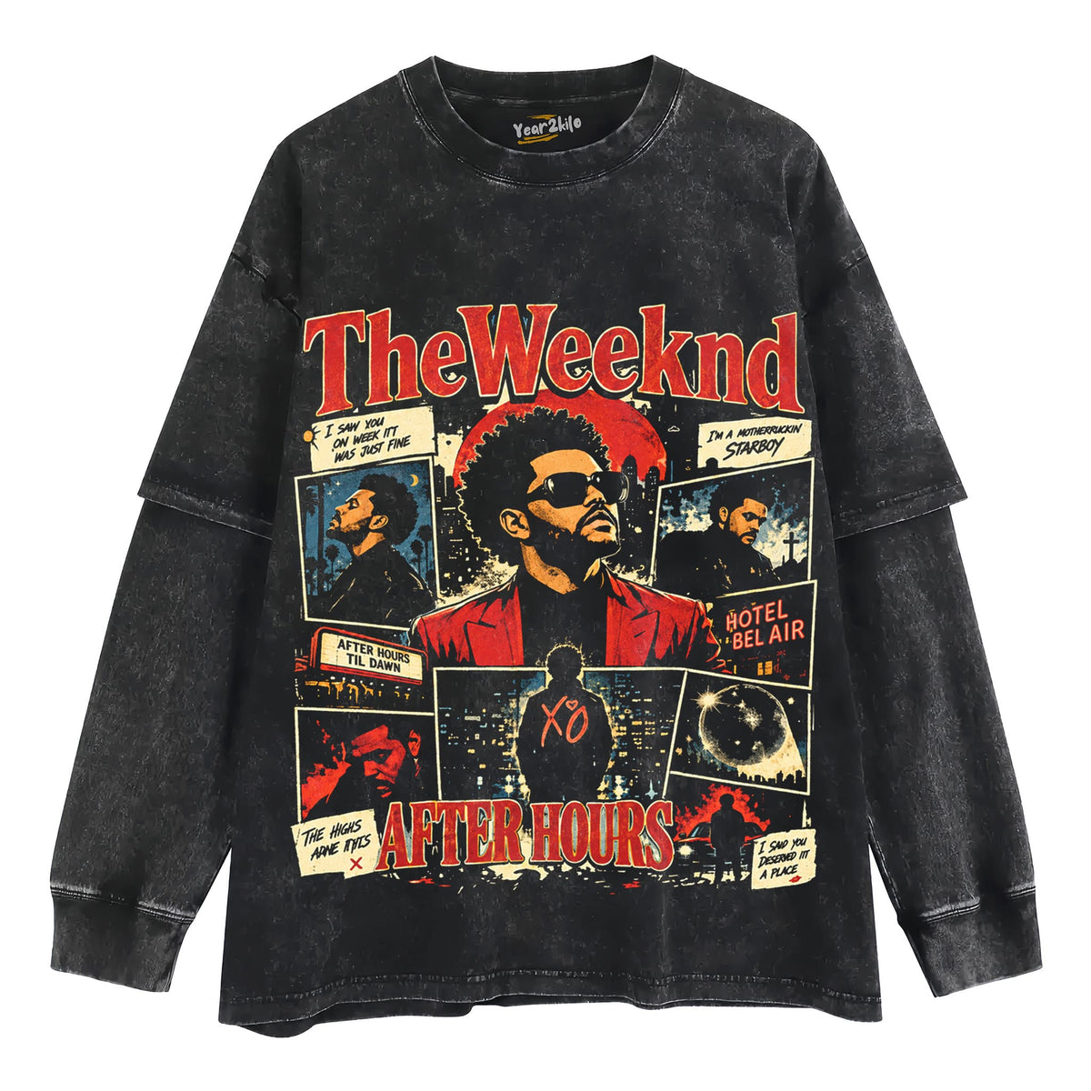 THE WEEKND 2026 VINTAGE TANK TOP & TEE & LONG SLEEVE & LAYERED LS & HOODIE